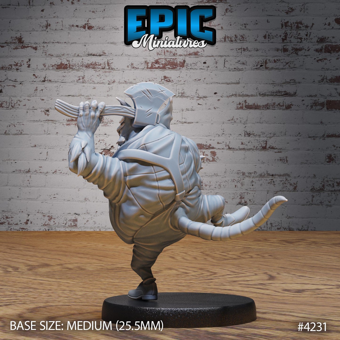 Sewer Godfather Rats (Medium) | Premium DnD Minis | High Quality Resin Miniature | Gun, Gangster, Mafia, Axe, Tommy Machine Guns, Mice