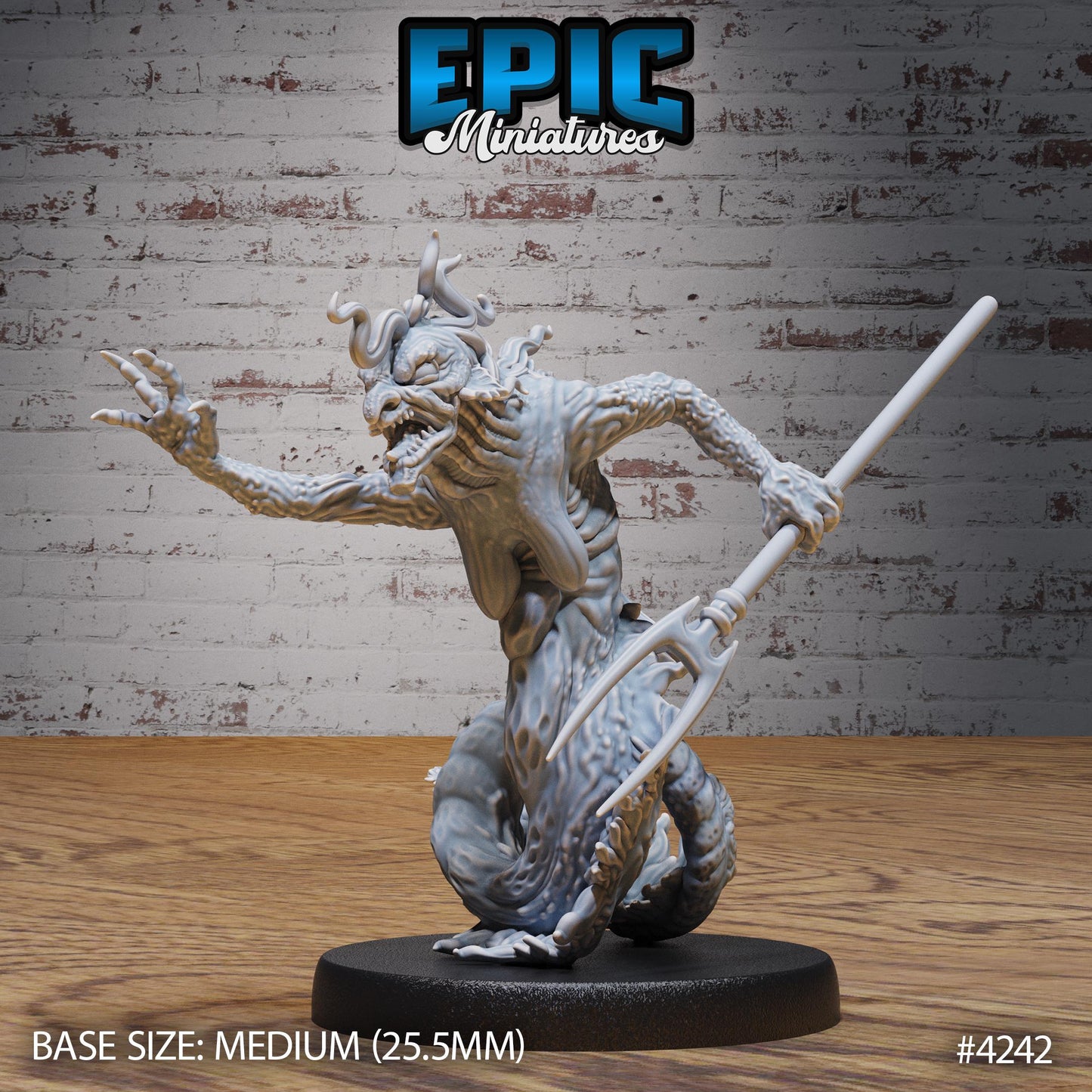 Sewer Hag (Medium) | Premium DnD Minis | High Quality Resin Miniature | Hags, Beast, Witch, Gross, Saggy, Lamp, Spear, Green Sea Water Hag