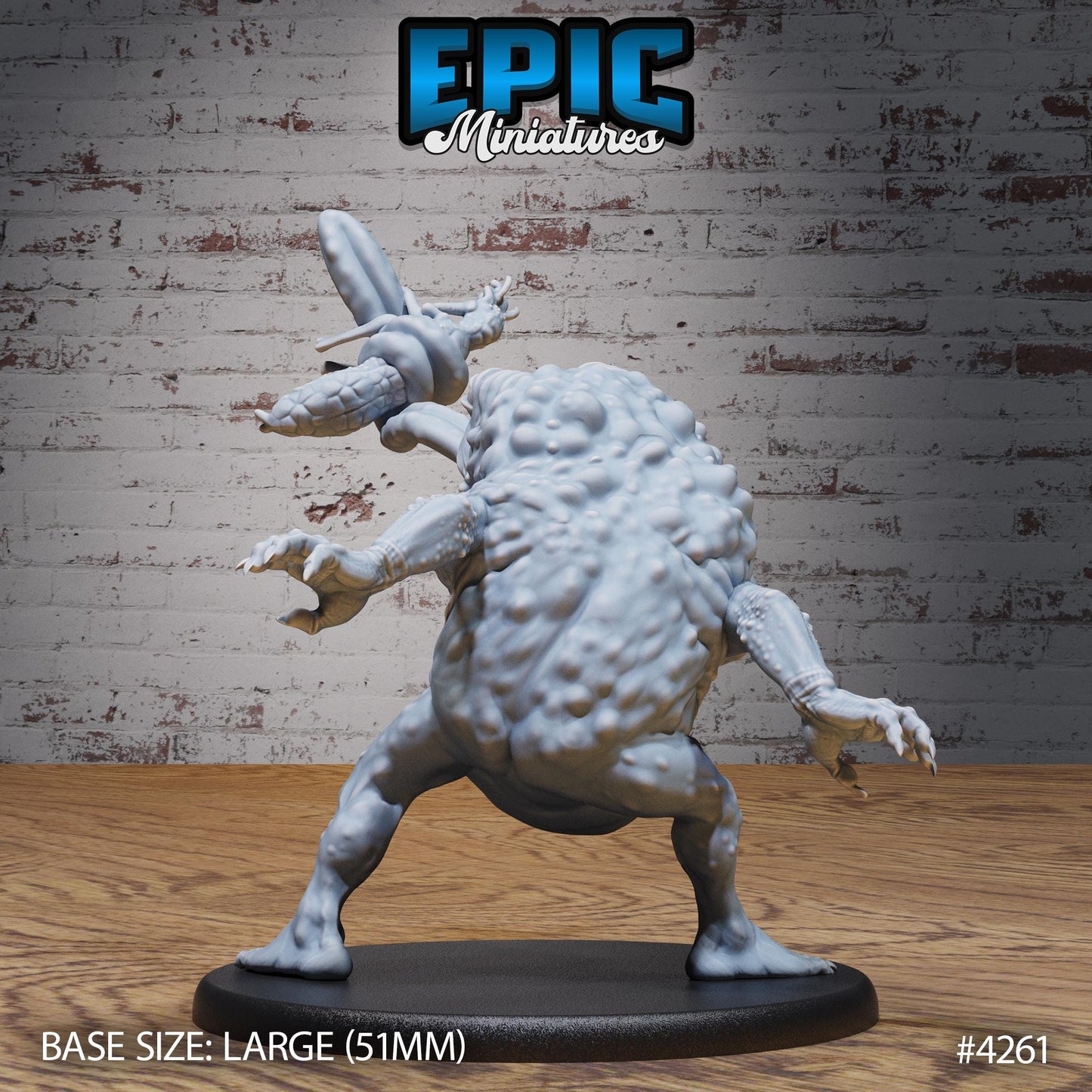 Sewer Toad Miniature (Medium) | Premium DnD Minis | High Quality Resin | Beast, Large, Arms, Frog, Tongue, Bayou, Gross, Eat, Sag, Swamp