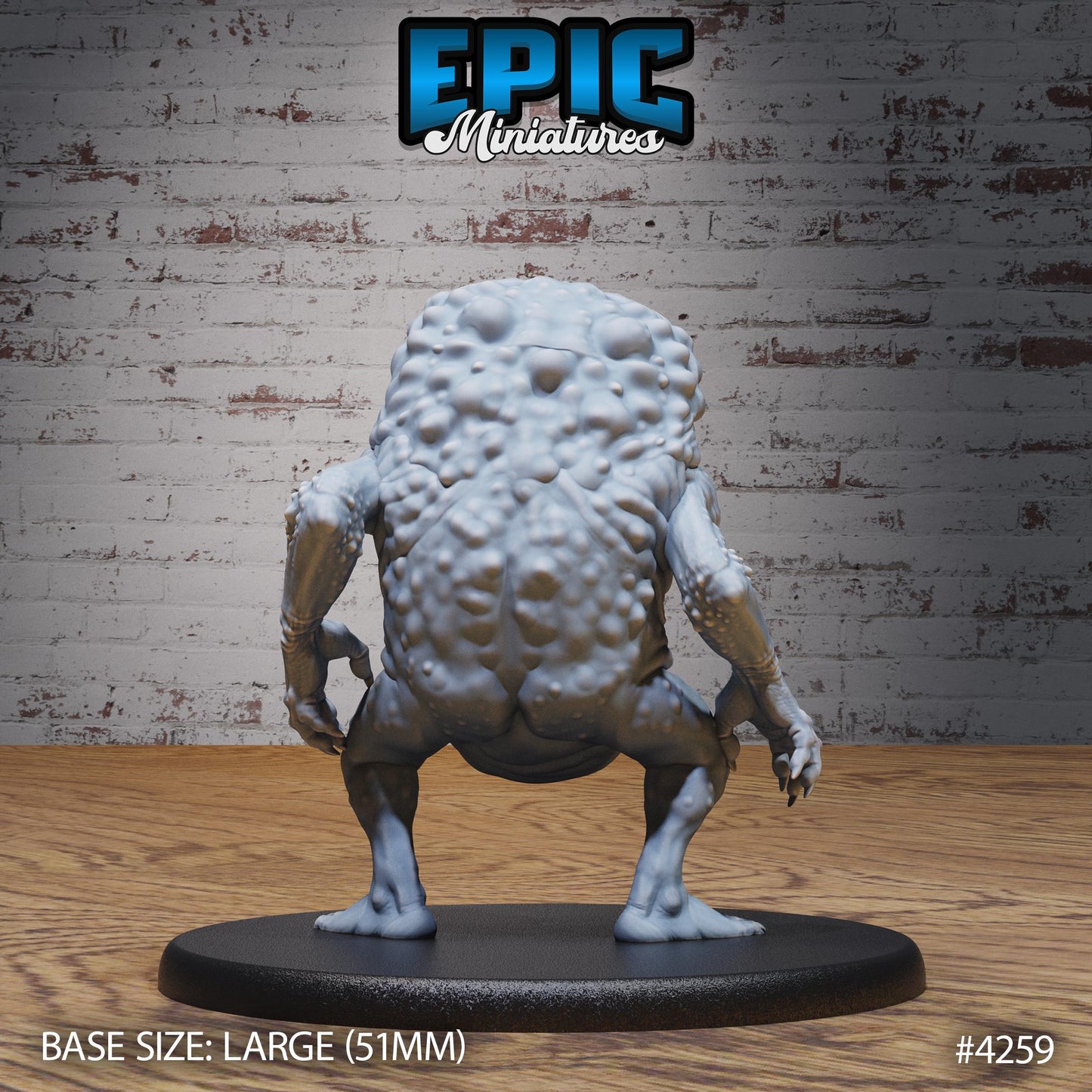 Sewer Toad Miniature (Medium) | Premium DnD Minis | High Quality Resin | Beast, Large, Arms, Frog, Tongue, Bayou, Gross, Eat, Sag, Swamp