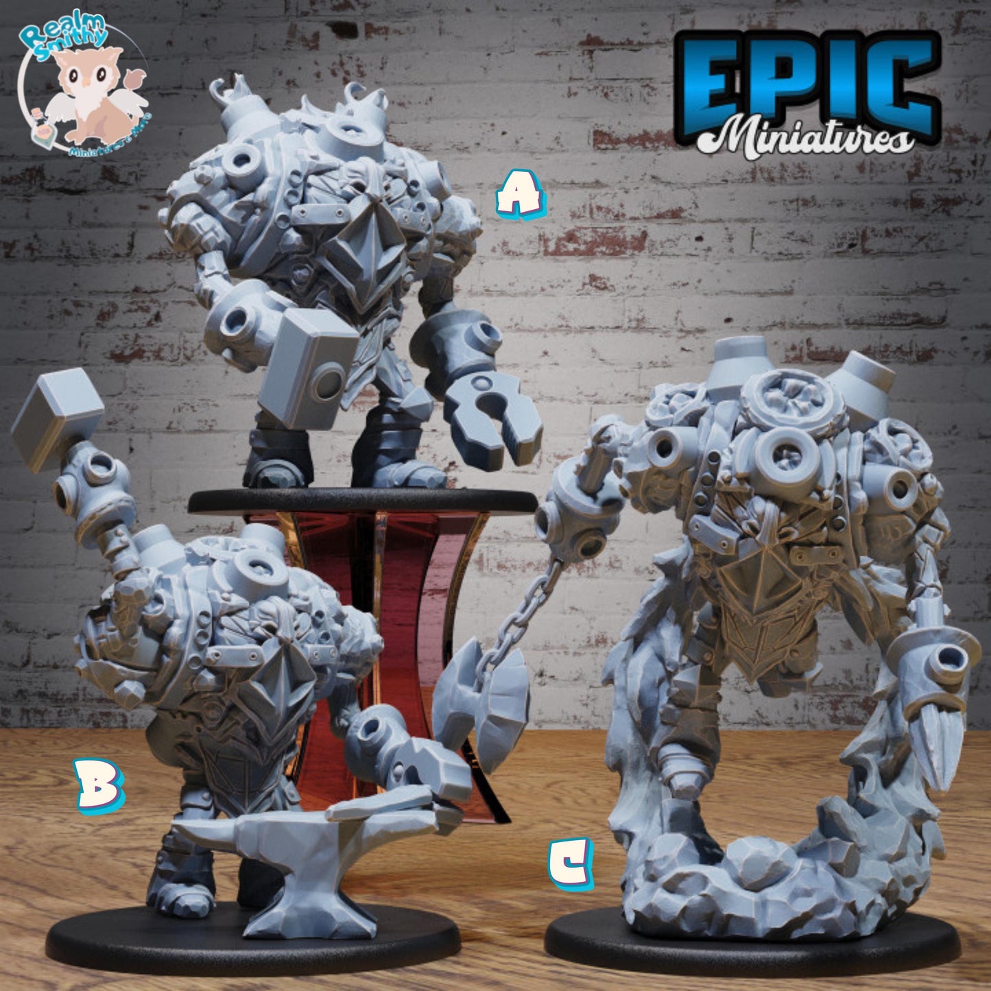 Stone Dwarf Construct Bundle (Large) | Premium DnD Minis | D&D RPG | High Quality Resin Miniature