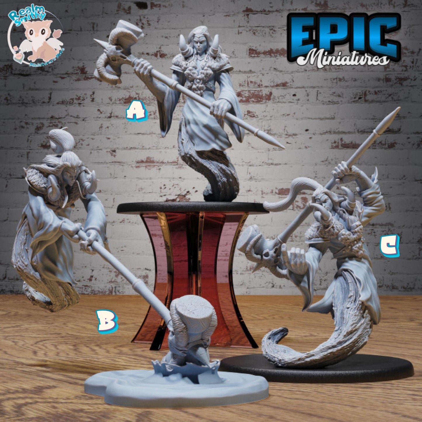Dao Classic Miniature (Large) | Premium DnD Minis | High Quality Resin Miniature | Fantasy, Hammer, Magic Genie, Forgotten Realm