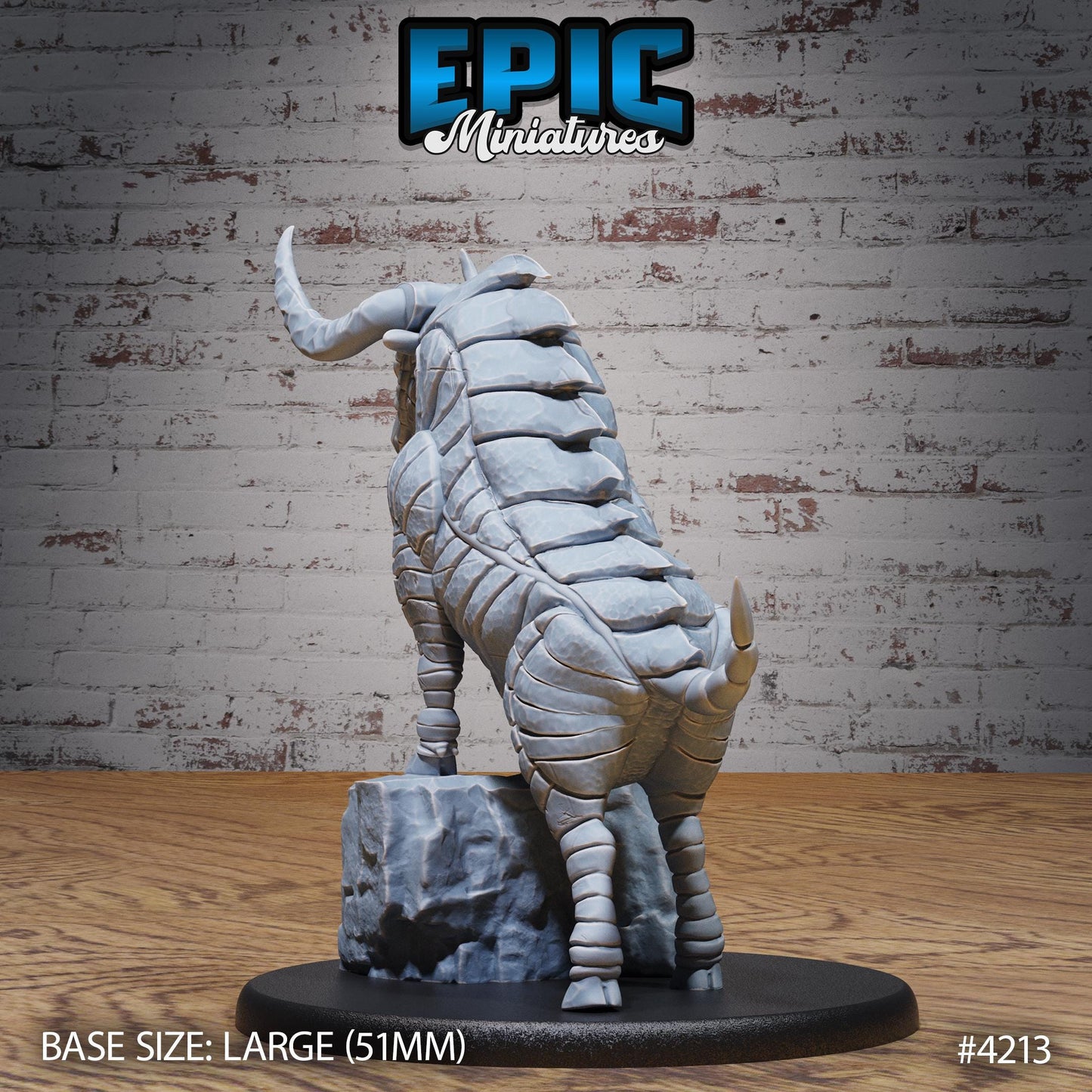 Metal Bull Gorgon Miniature (Large Creature) | Premium DnD Minis | High Quality Resin Miniature | Fantasy, Oxen, Ox, Horns