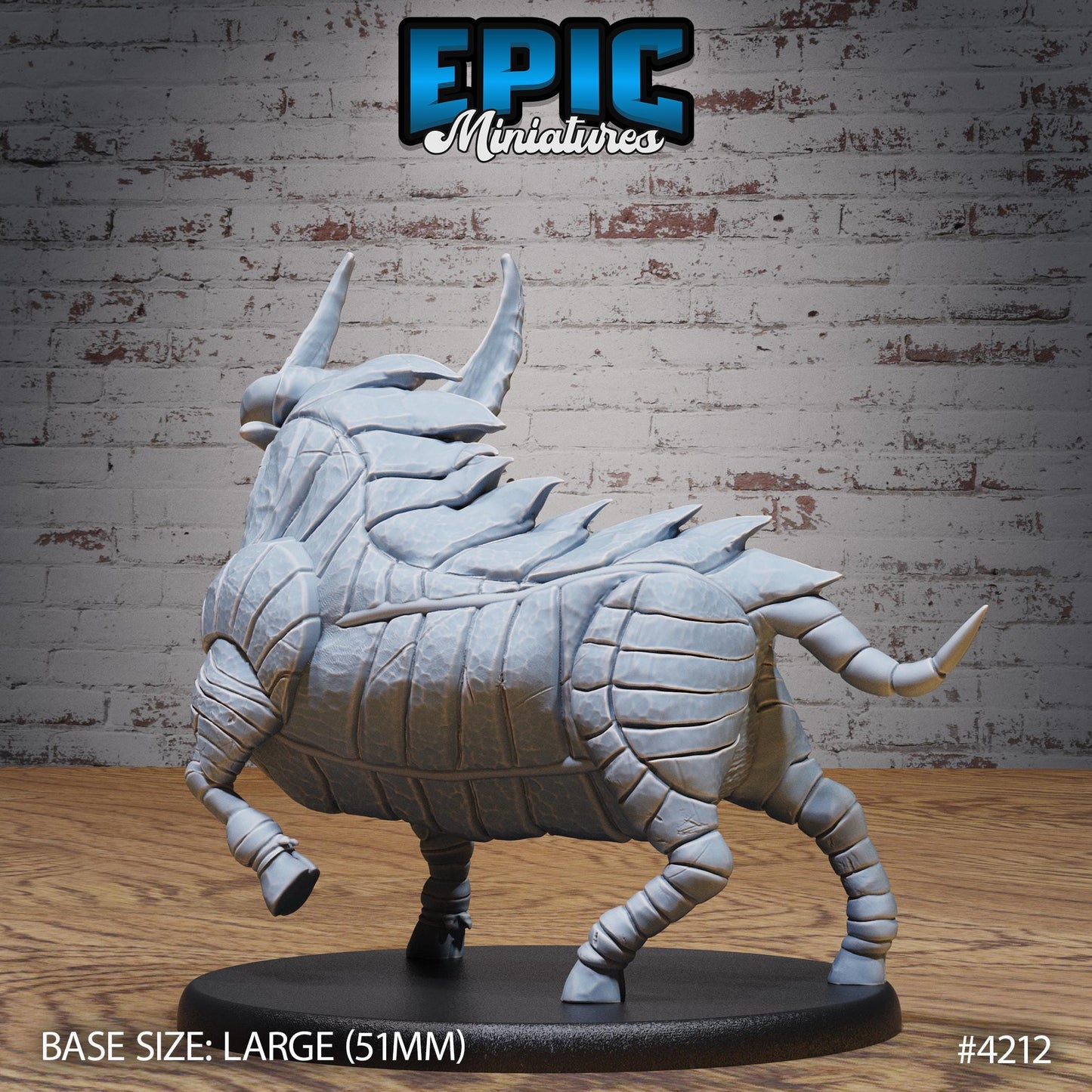 Metal Bull Gorgon Miniature (Large Creature) | Premium DnD Minis | High Quality Resin Miniature | Fantasy, Oxen, Ox, Horns