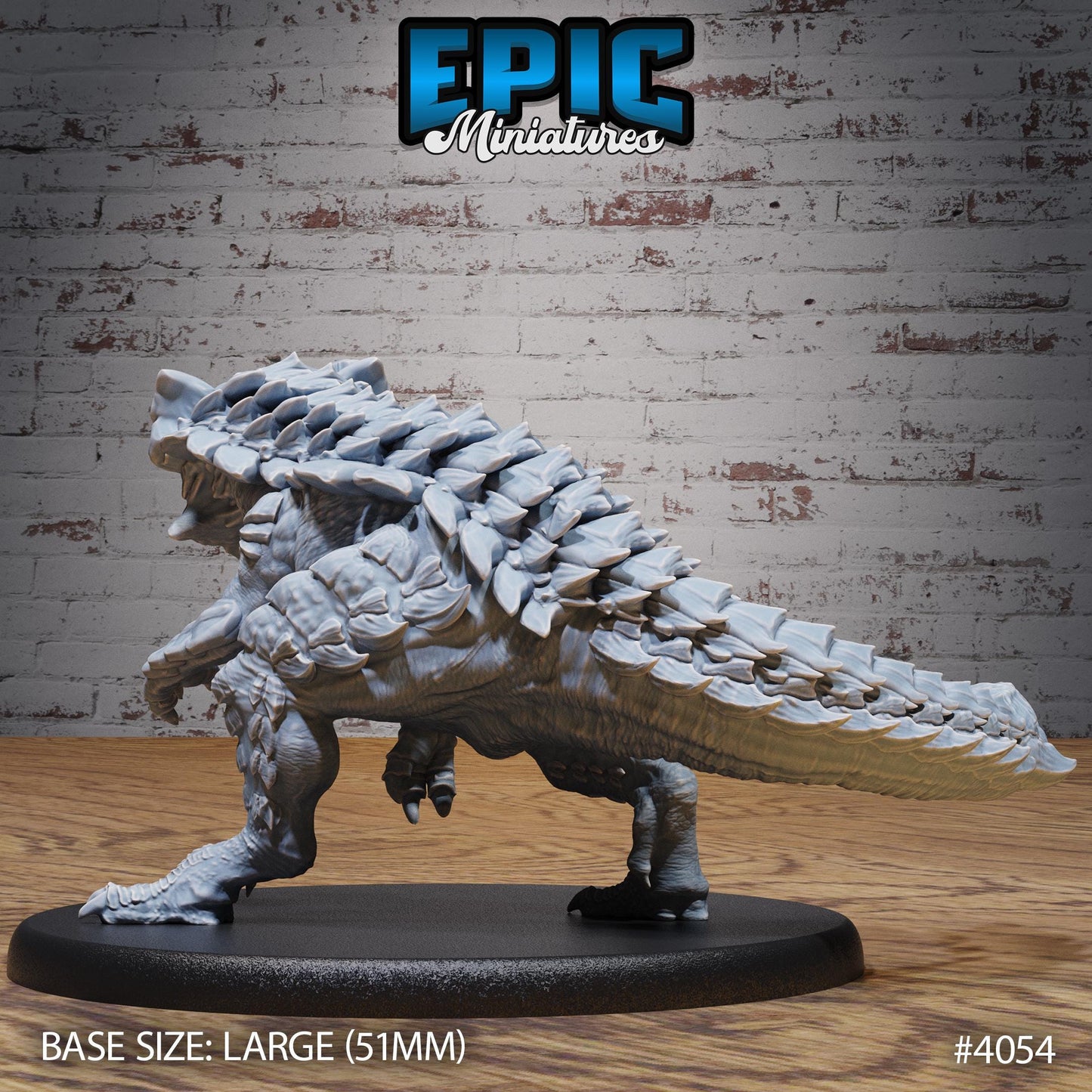 Rockhead Dinosaur (Large) | Premium DnD Minis | High Quality Resin | T-Rex, Roar, Rock, Wave, Water, Lizard, Encounter, Beast