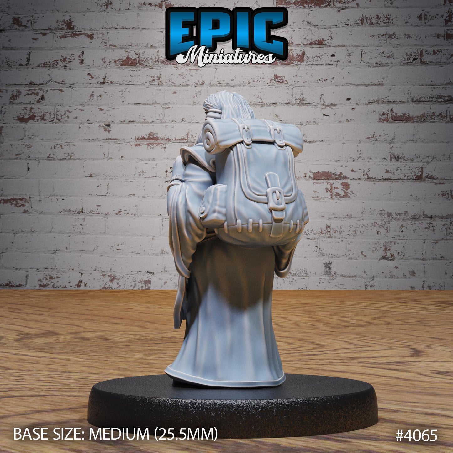 Female Dwarf Wind Mage Miniature (Medium) | Premium DnD Minis High Quality Resin | Fantasy | Hair, Magic, Knife, Rogue, Wizard, Stance