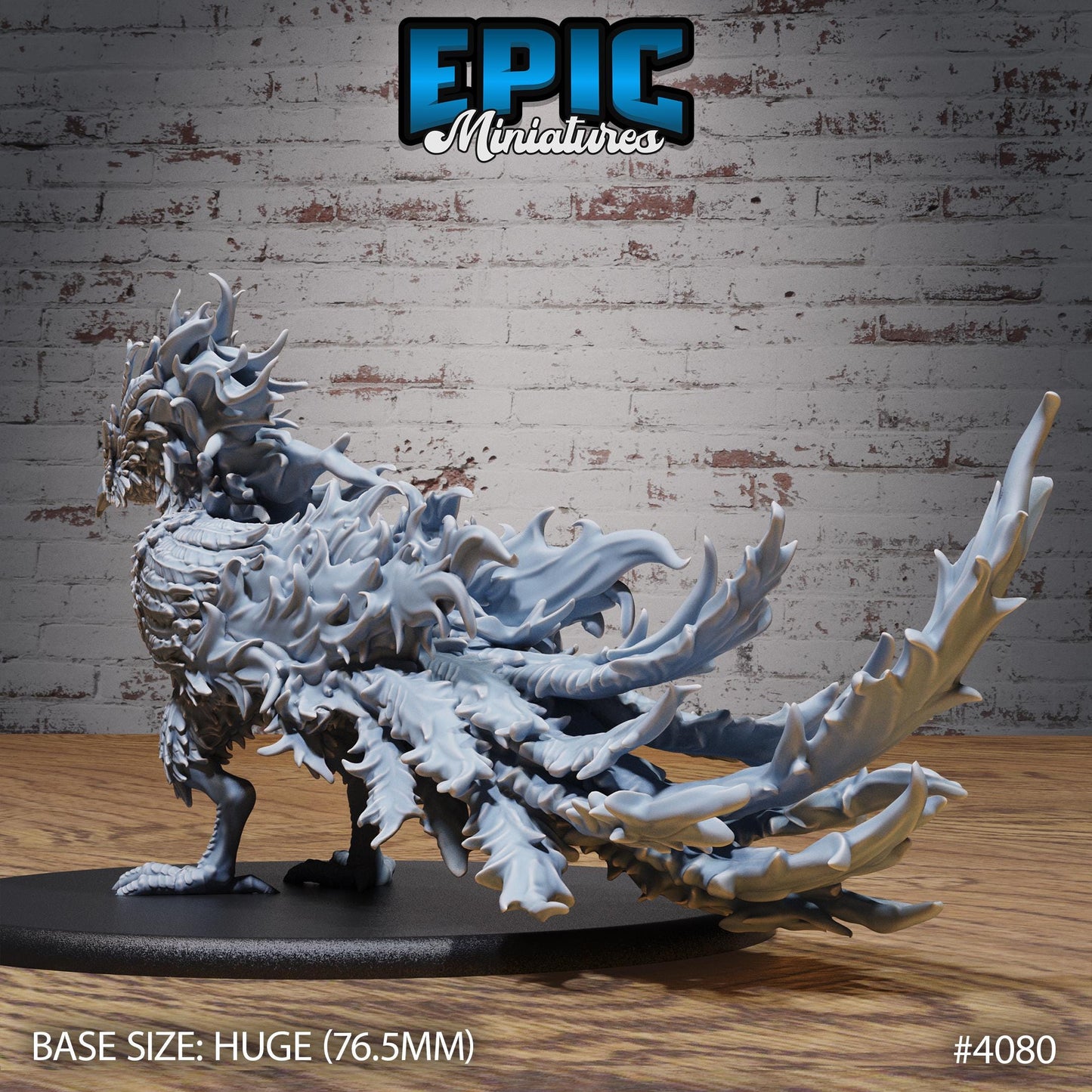 Primordial Phoenix Miniature (Huge) | Premium DnD Minis | High Quality Resin | Flame, Fire, Dragon, Feathers, Flying, Beast, Flames, HP