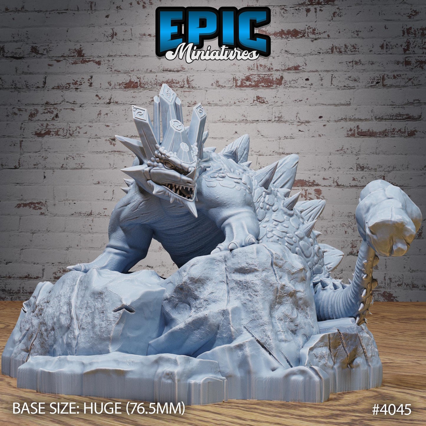 Hammertail Dinosaur Miniature (Huge) | Premium DnD Minis | High Quality Resin | Hammer Tail, Ankylosaurus, Dino, Beast, Spikes, Stegosaurus
