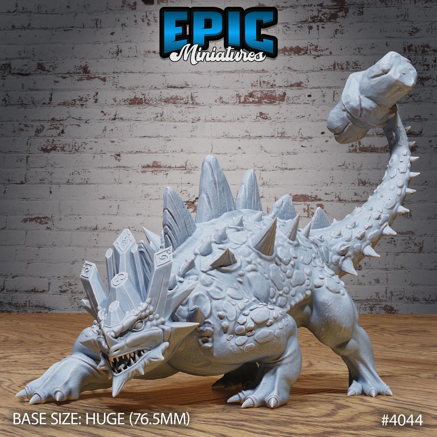 Hammertail Dinosaur Miniature (Huge) | Premium DnD Minis | High Quality Resin | Hammer Tail, Ankylosaurus, Dino, Beast, Spikes, Stegosaurus