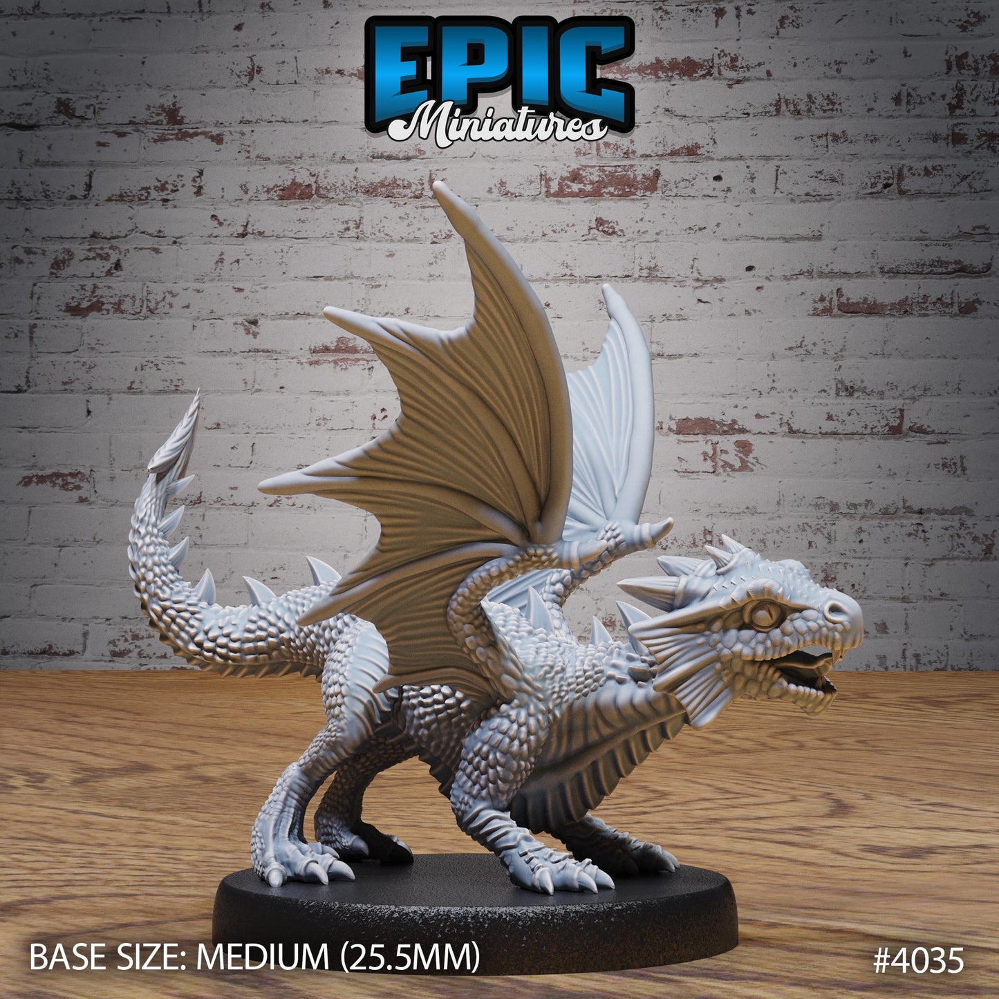 Red Dragon Wyrmling Miniature (Medium) | Premium DnD Minis High Quality Resin | Fantasy | Baby, Adorable, Cute, Candle, Wyvern, Dragons