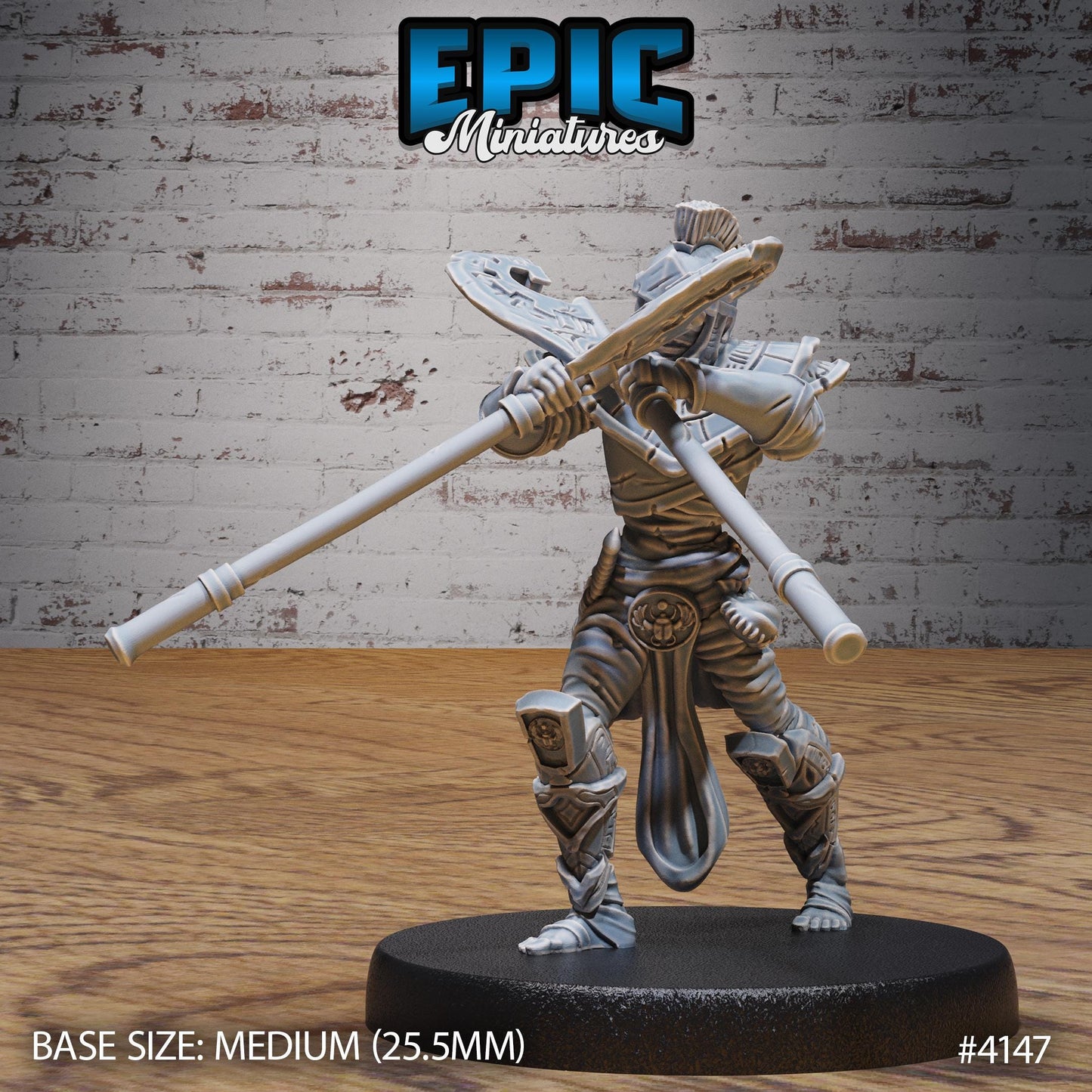 Mummy Warrior Miniatures A (Medium) | Premium DnD Minis High Quality Resin | Fantasy, Mummy, Skeleton, Undead, Anubis, Egyptian