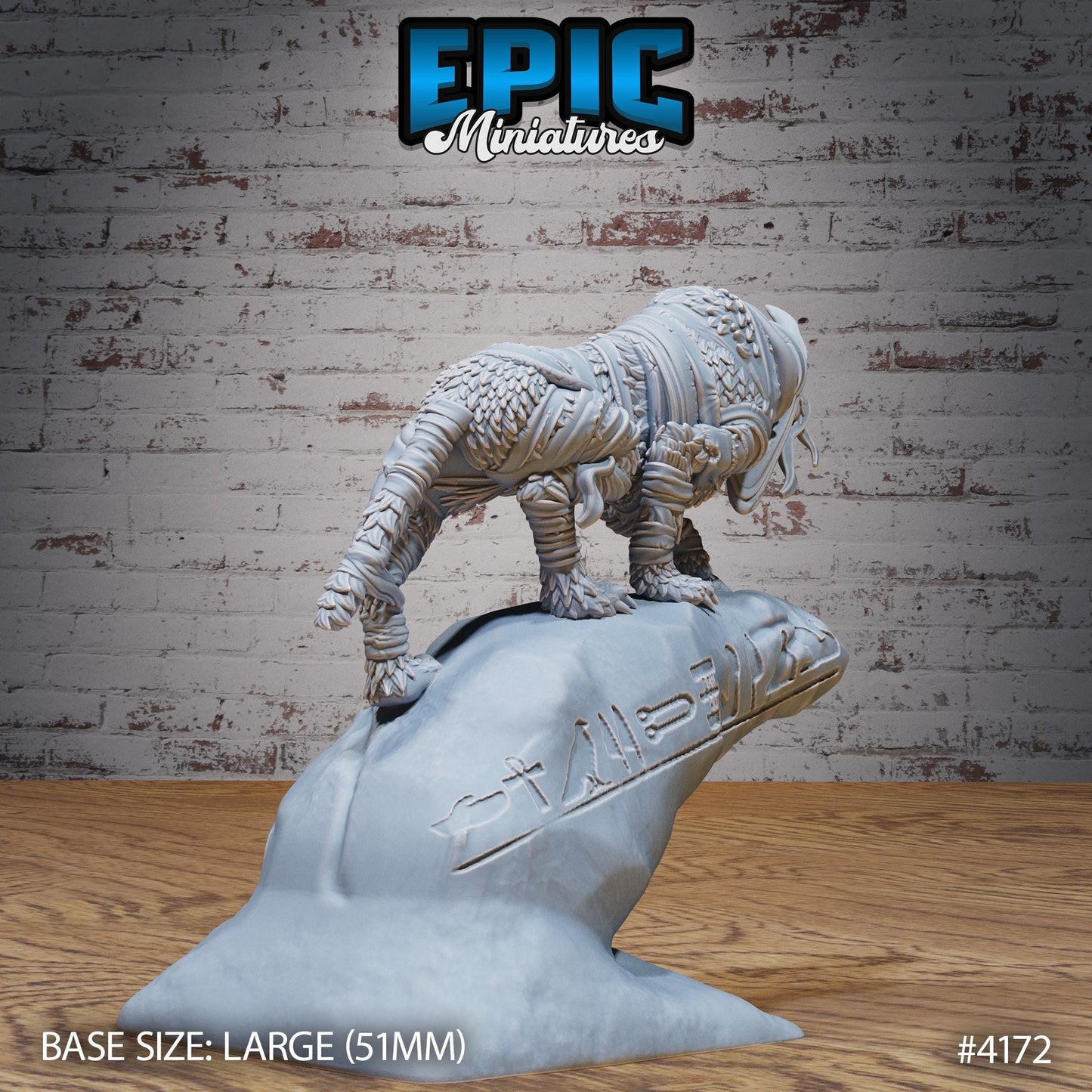 Lynx Mummy Miniature (Large) | Premium DnD Minis High Quality Resin | Beast, Anubis, Desert, Lion, Sphinx Pyramid Enemy, Pounce, Mummified