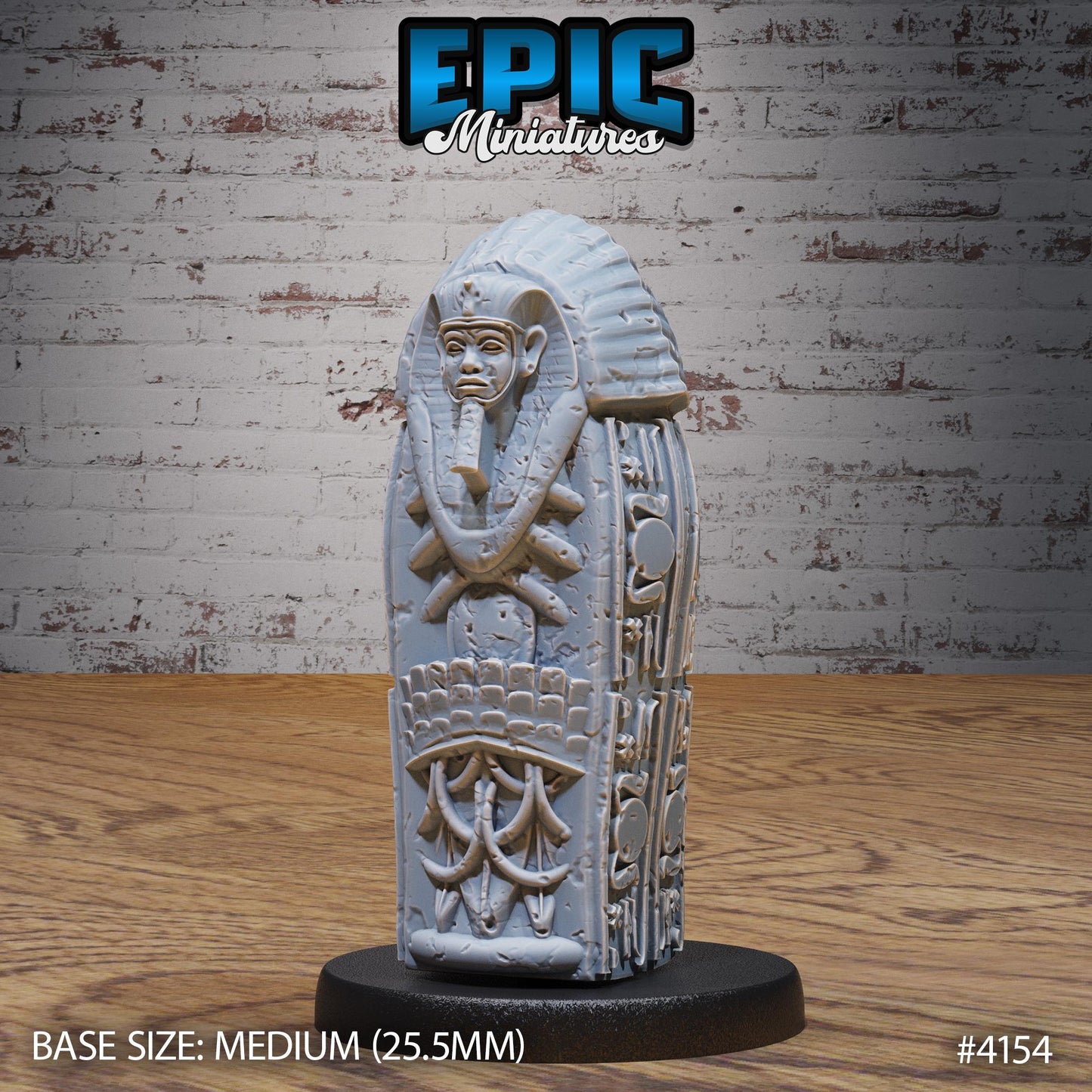Ancient Egyptian High Priest Miniature (Medium) | Premium DnD Minis High Quality Resin | Fantasy, Mummy, Tomb, Magic, Scythe