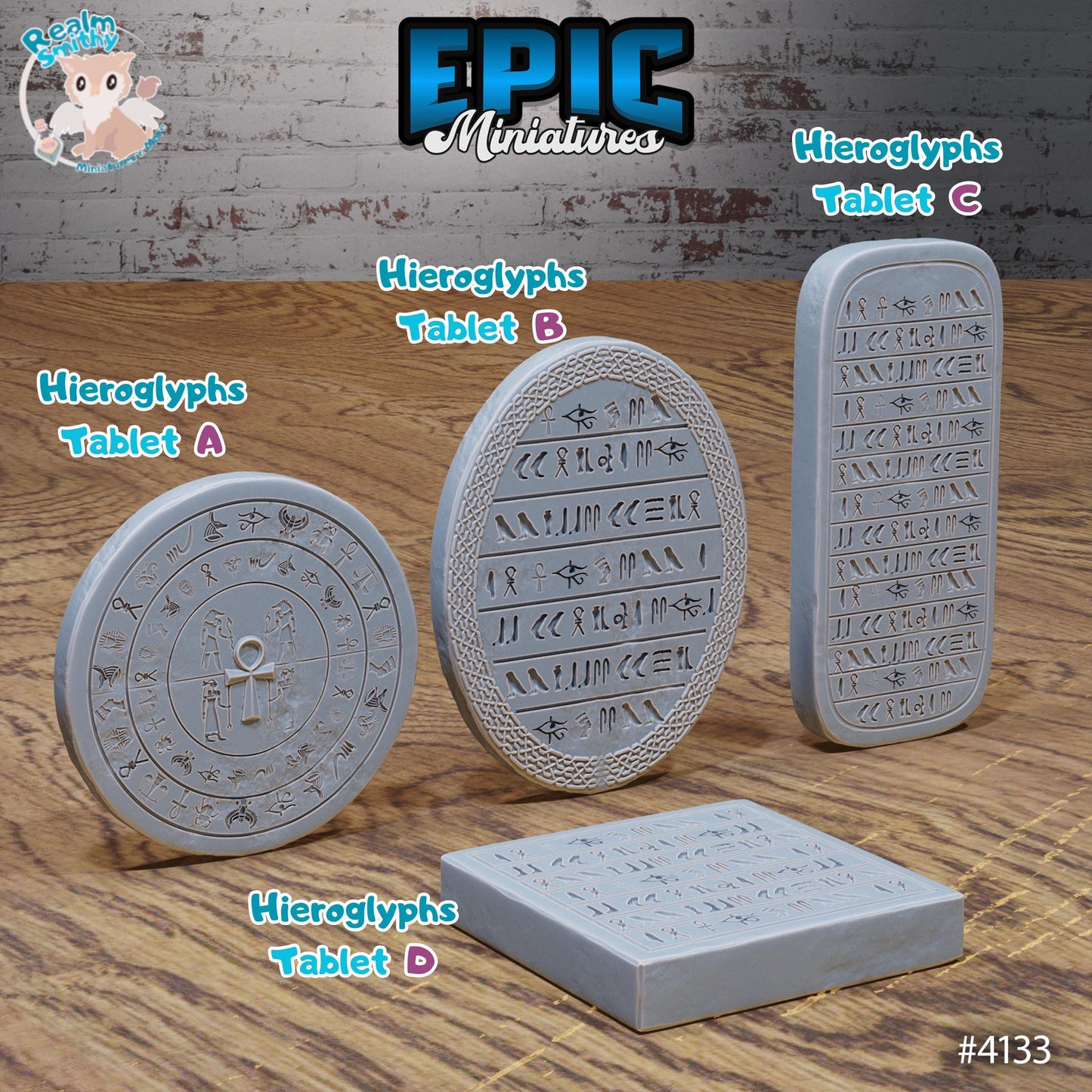 Ancient Egyptian Scatter Miniature (Bundle B) | Premium DnD Minis High Quality Resin | Sphinx, Terrain, Hieroglyphs, Columns, Portals Portal