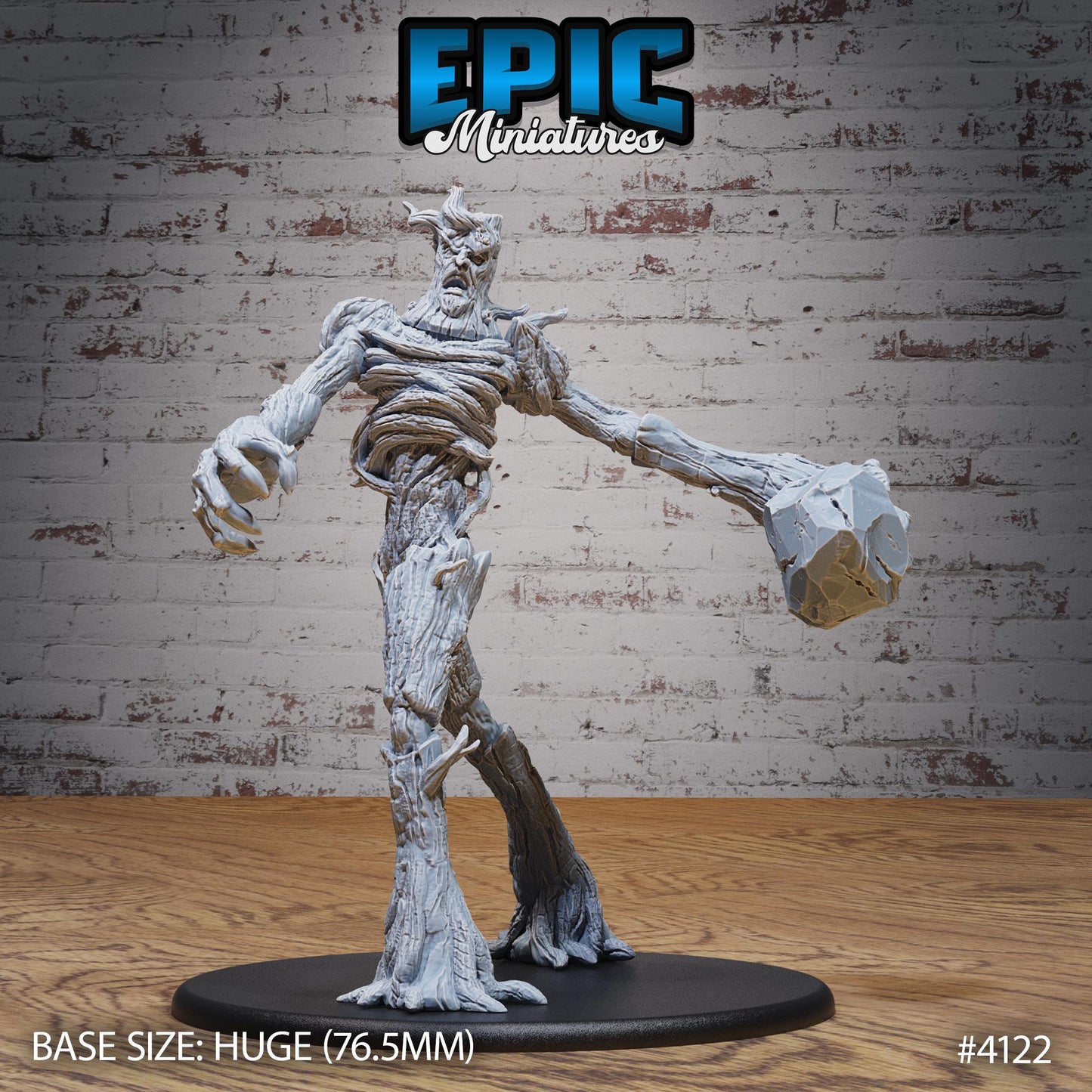 Bone Dry Treant Miniatures (Huge) | Premium DnD Minis | High Quality Resin | Tree Creature, Stone, Throwing Rock, Spriggan Lesh, Wood Man