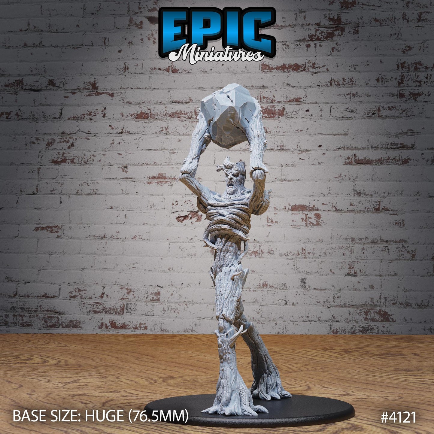 Bone Dry Treant Miniatures (Huge) | Premium DnD Minis | High Quality Resin | Tree Creature, Stone, Throwing Rock, Spriggan Lesh, Wood Man