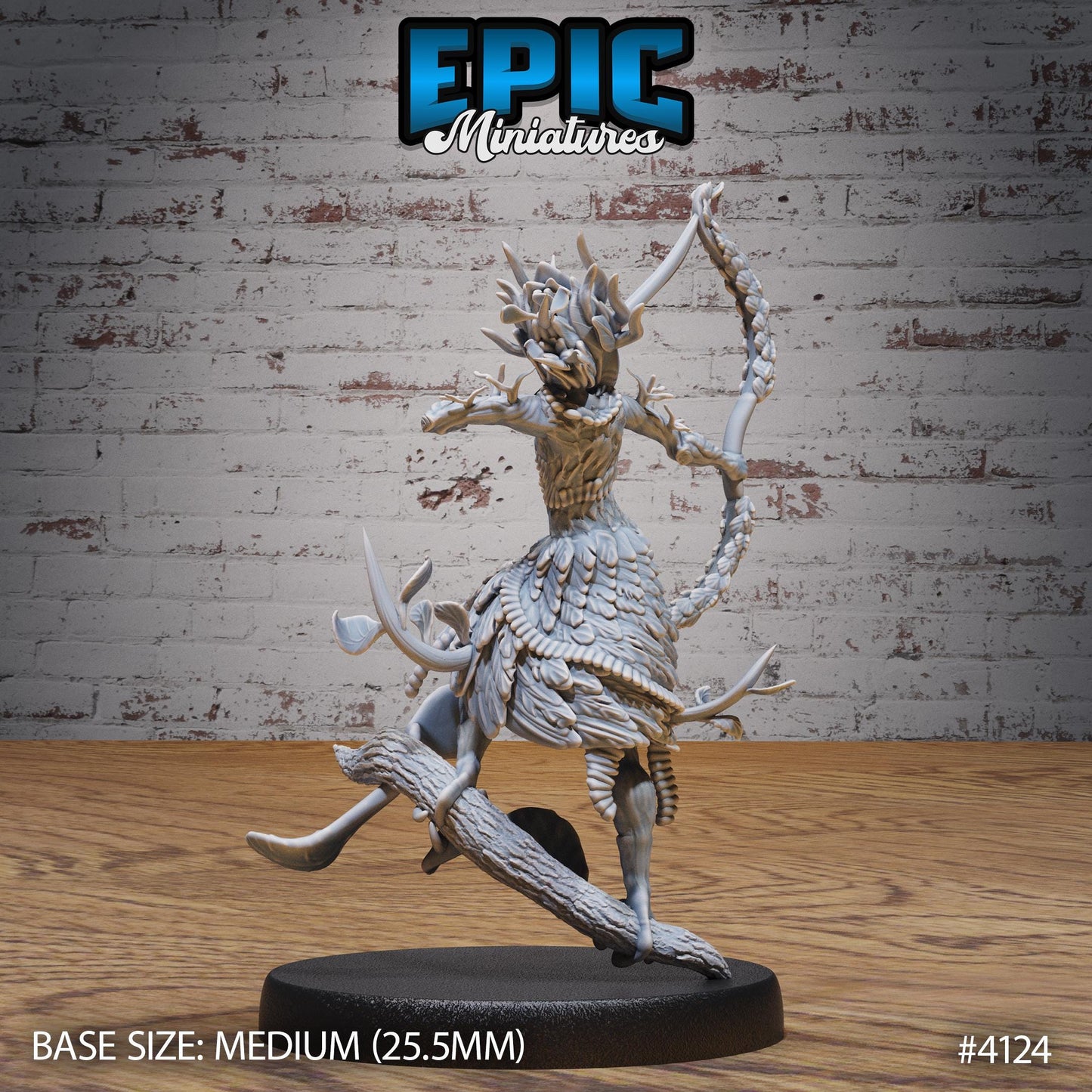 Female Nut Dryad Miniature (Medium) | Premium DnD Minis High Quality Resin | Fantasy, Witch, Fairy, Cute, Walnut, Sword Fighter