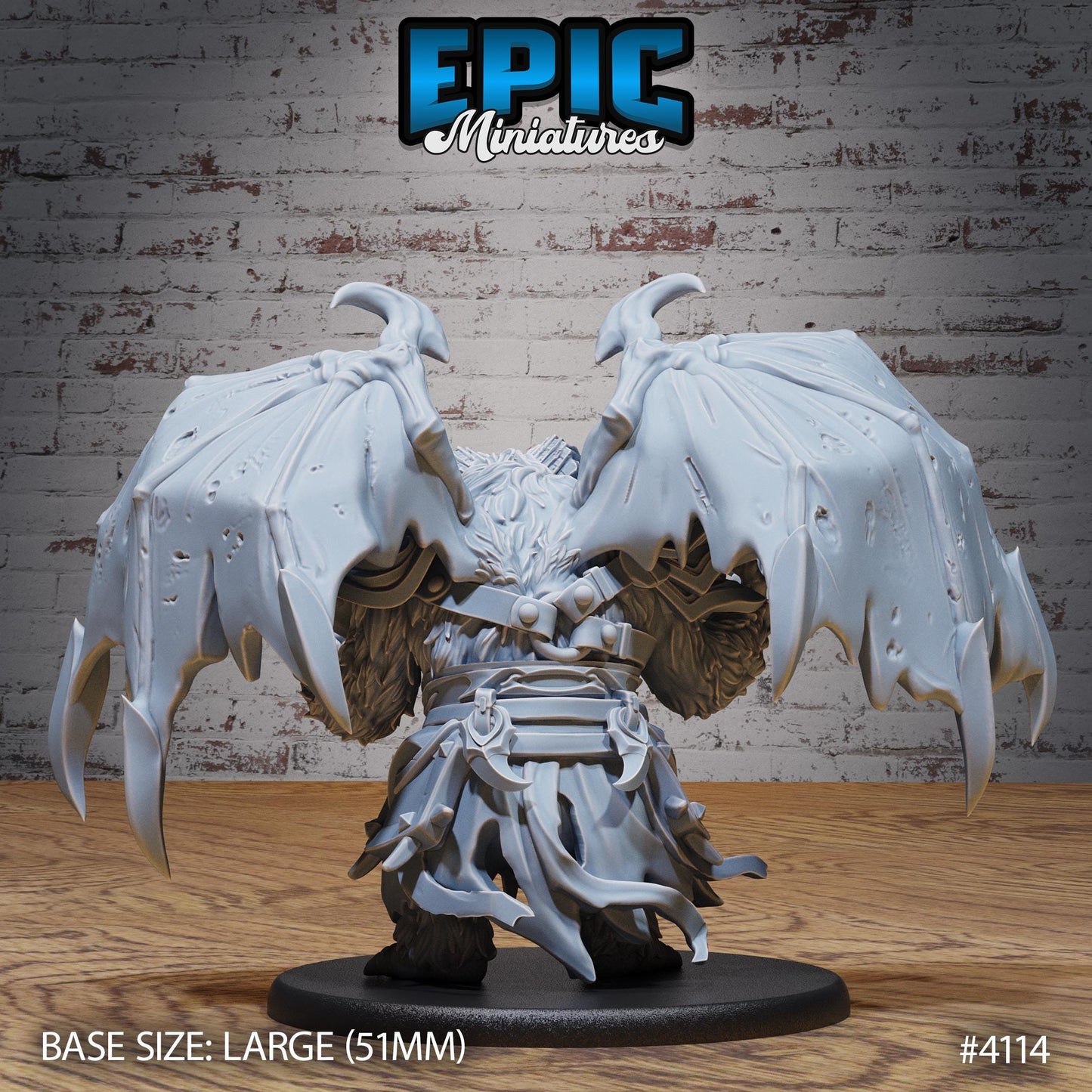 Winged Bear Druid Miniature (Large) | Premium DnD Minis | High Quality Resin | Fantasy, Halsin, Wings, Creature, Pathfinder, Winged Bugbear