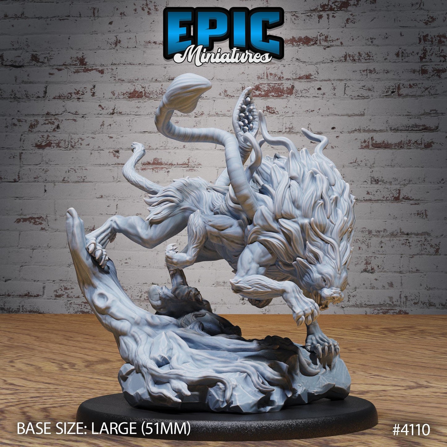 Displacer Beast Miniature (Large) | Premium DnD Minis High Quality Resin Miniature | Cat Rock, Dungeons & Dragons Phase Panther, Animal