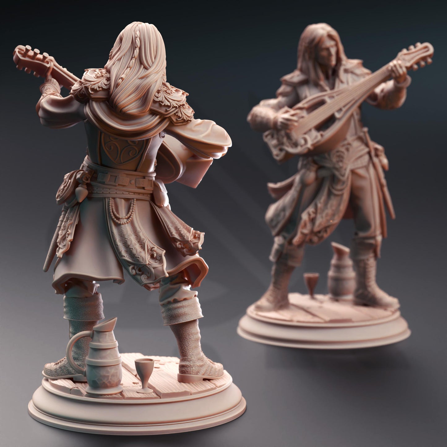 Ereviel, Bard of Misfortune (Medium) | 32mm Hero Scale | Premium DnD Miniatures High Quality Resin | DM Stash