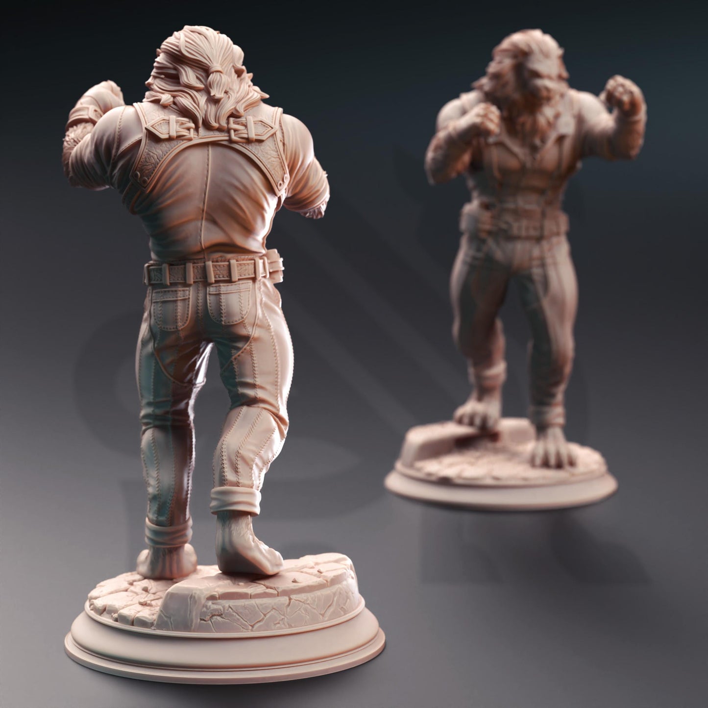 Vaa'dren Snowmane - Lionfolk Bouncer (Medium) | 32mm Hero Scale | Premium DnD Miniature High Quality Resin | DM Stash