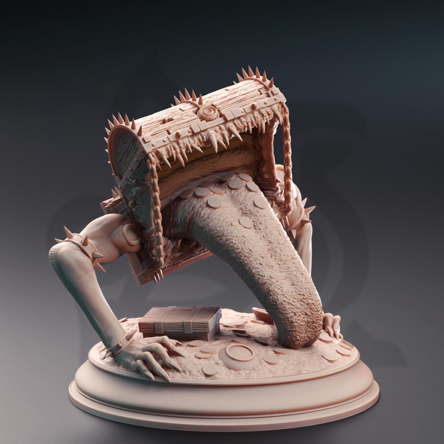 Treasure Mimic (Large) | 32mm Hero Scale | Premium DnD Miniature High Quality Resin | DM Stash
