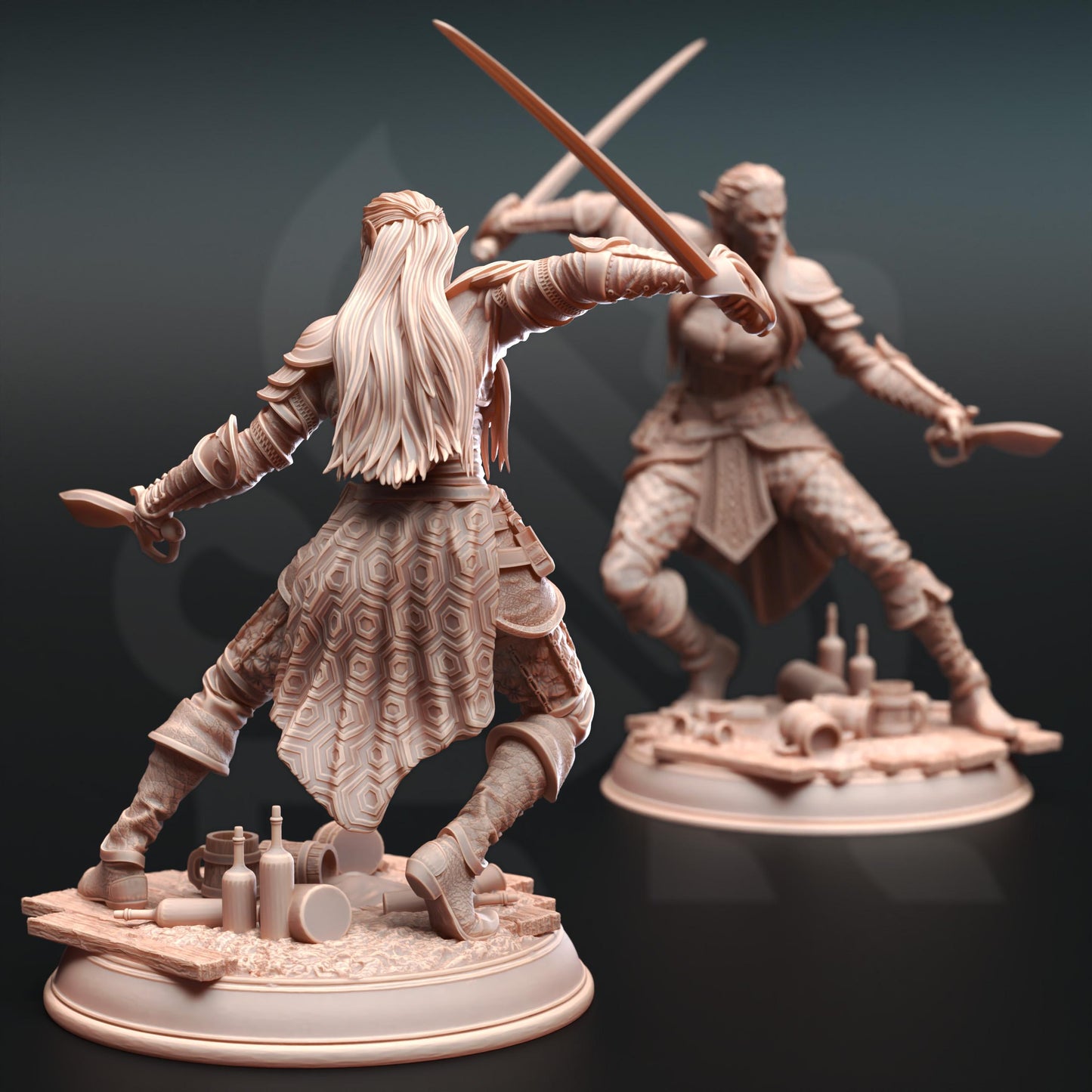 Hali Brookes - Water Elemi Rogue (Medium) | 32mm Hero Scale | Premium DnD Miniature High Quality Resin | DM Stash