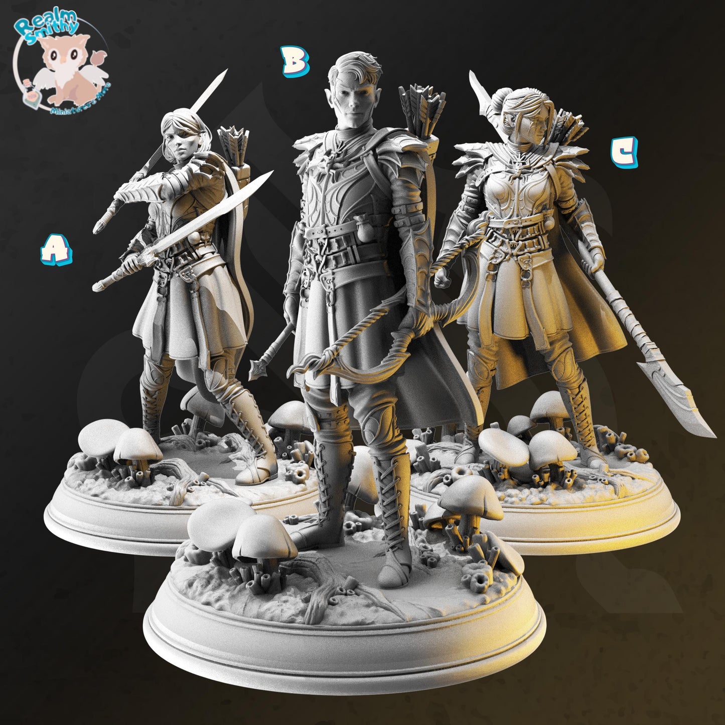 Irinax's Chosen - Drow Soldiers (Medium) | 32mm Hero Scale | Premium DnD Miniature High Quality Resin | DM Stash