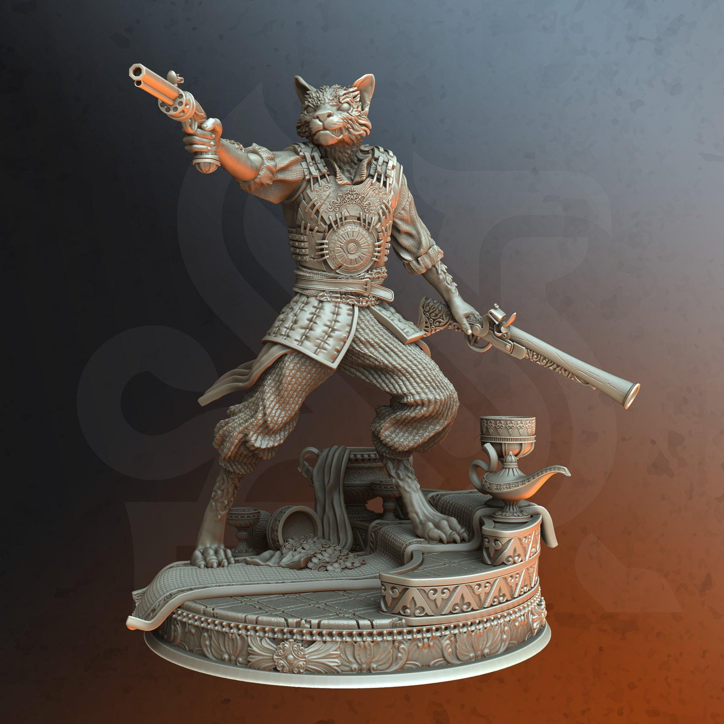 Kara'Ta - Gunslinger Bodyguard (Medium) | 32mm Hero Scale | Premium DnD Miniature High Quality Resin | DM Stash