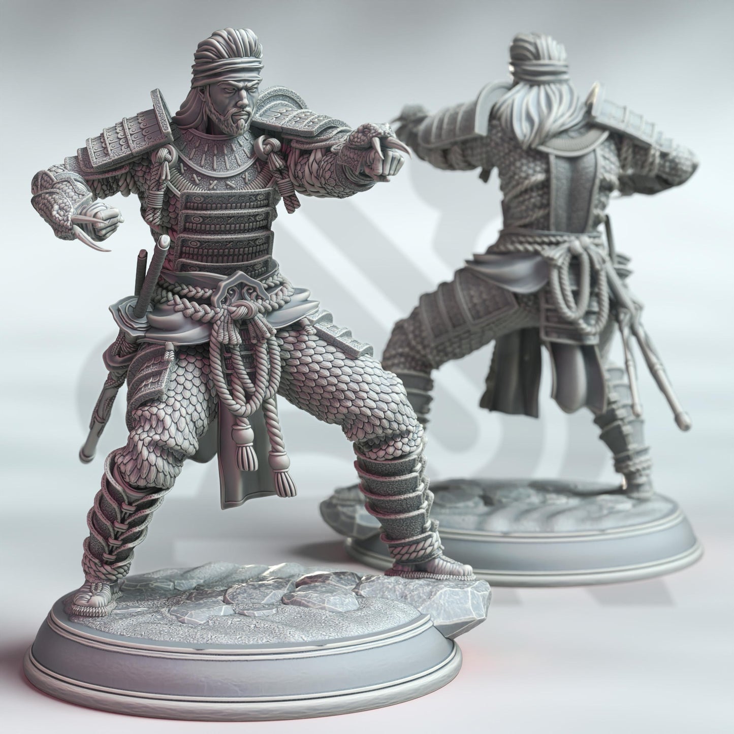 Kazuhira Orochi - Peaceful Serpent (Medium)| 32mm Hero Scale | Premium DnD Miniature High Quality Resin | DM Stash |Male Monk Japanese Snake