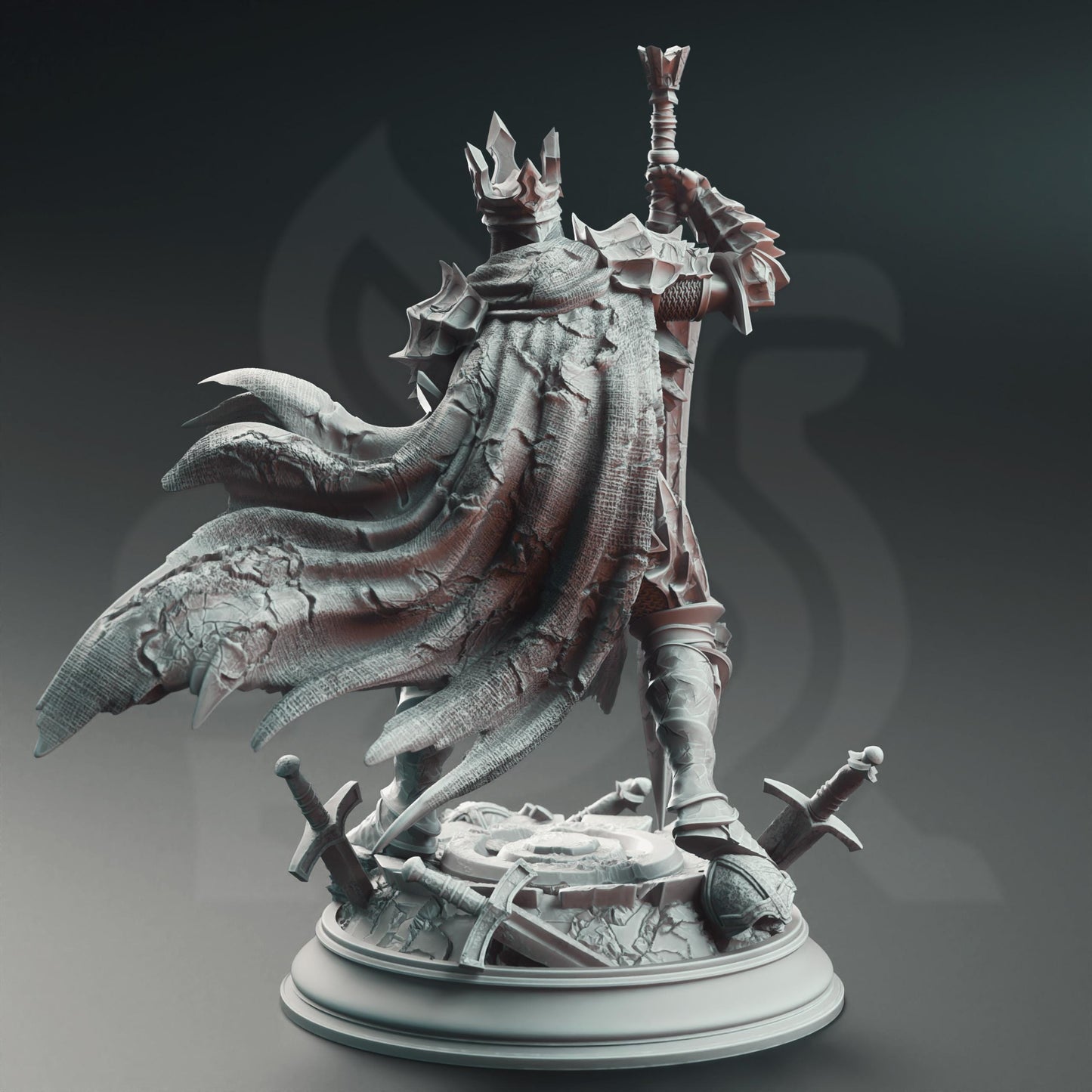 Void Knight - Ser Elias the Forgotten (Medium) | 32mm Hero Scale | Premium DnD Miniature High Quality Resin |DM Stash| Cape Helmet Longsword