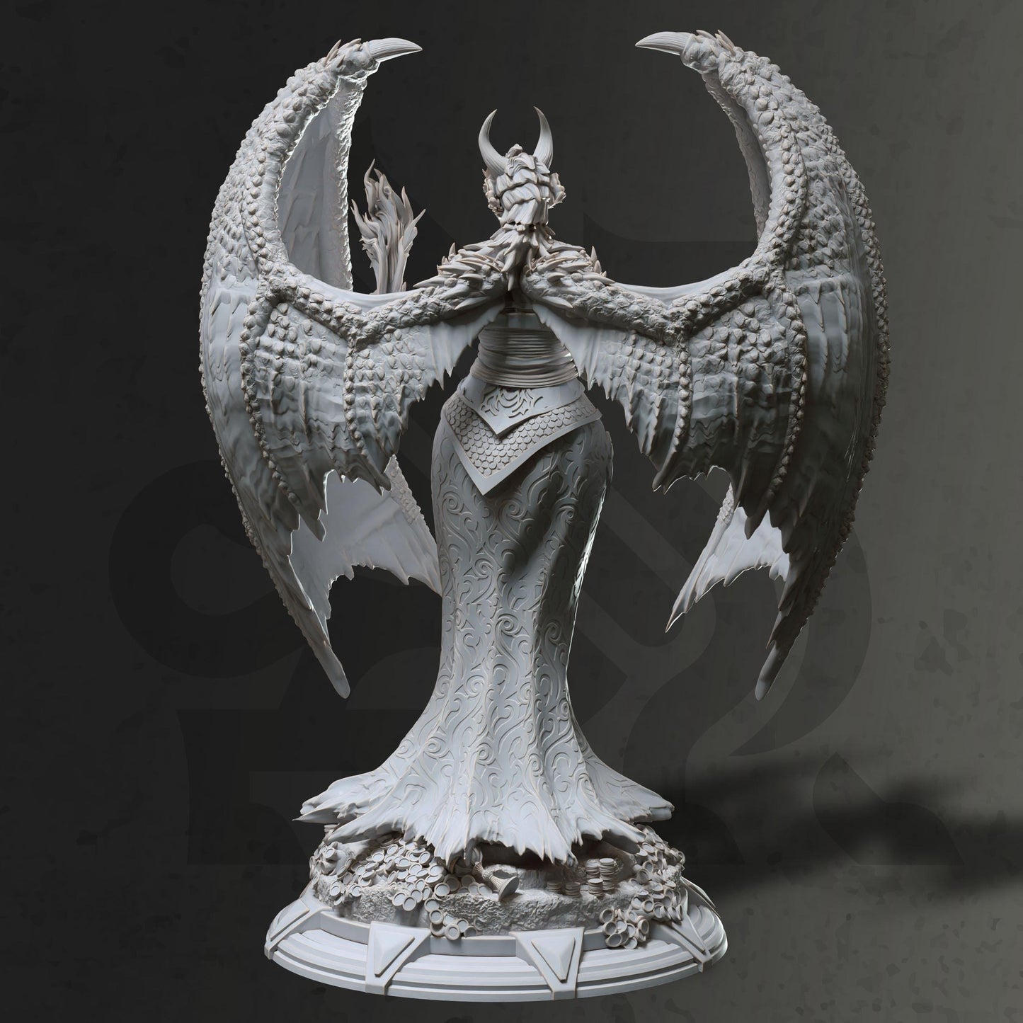 Dragon Warlock - Tharvaya (Medium) | 32mm Hero Scale | Premium DnD Miniature High Quality Resin | DM Stash
