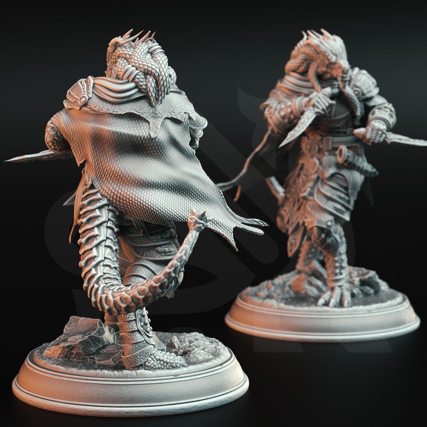 Dragonborn Assassin Rogue - Umbrascale (Medium) | DM Stash | Premium DnD Miniature High Quality Resin |DM Stash| Male Dragon Assassin
