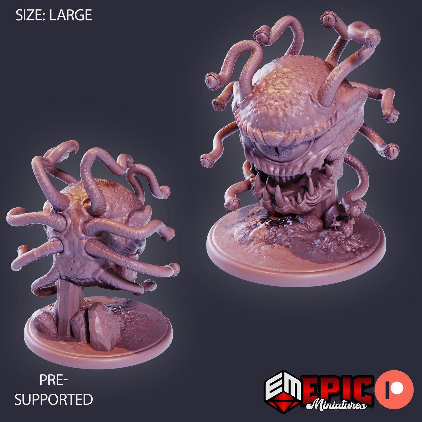 Beholder Miniature (Large)| Premium DnD Miniatures with High Quality Resin | DnD Monster Eye Tyrant | Underdark, Beast, Eyes, Aberration