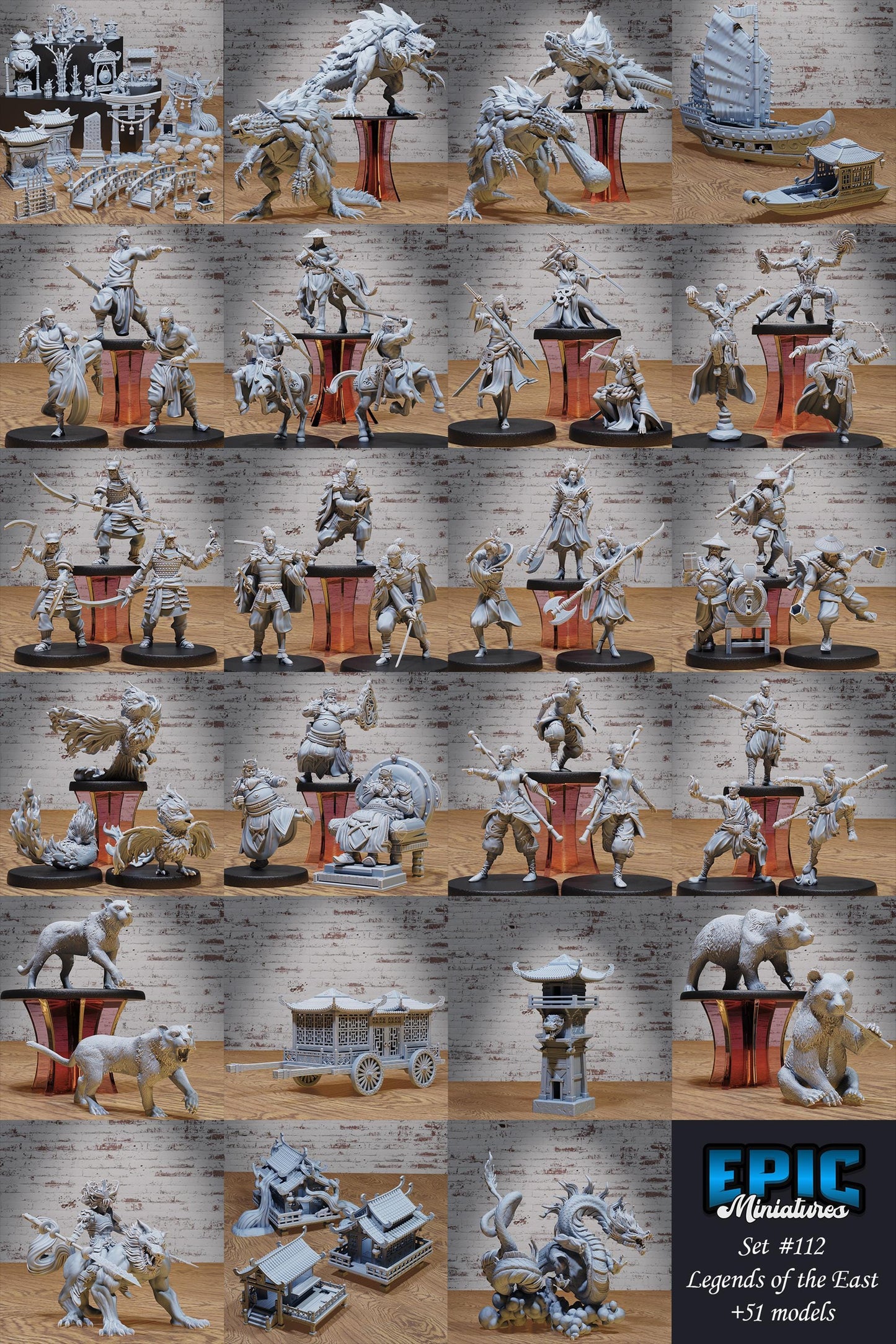 Monk Adventurer Female (Medium) | Premium DnD Minis High Quality Resin | Japanese, East Asia, Asian, Woman, Fighter, Kung Fu, Martial Arts