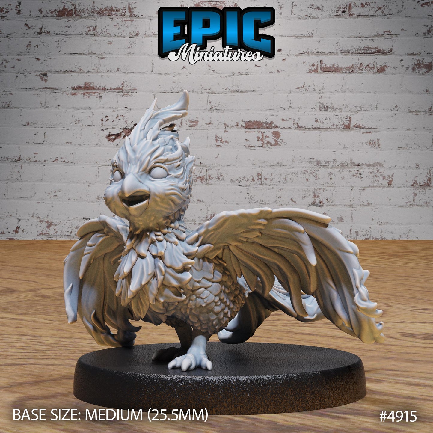 Phoenix Hatchling (Medium) | Premium DnD Minis High Quality Resin | Baby, Wyrmling, Toddler, Cute, Adorable, Beast, Fire Monster, Creature