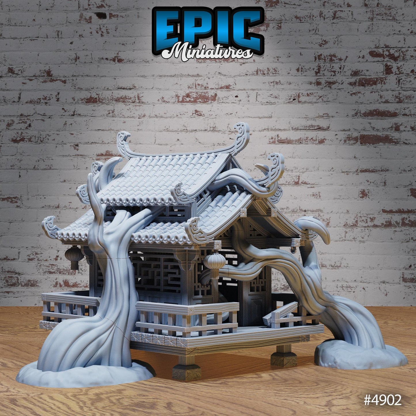 Village Houses East | Premium DnD Minis High Quality Resin | Japanese, Shop, Store, Home, East Asia, Asian, Trees, Overgrowth, Japan, China