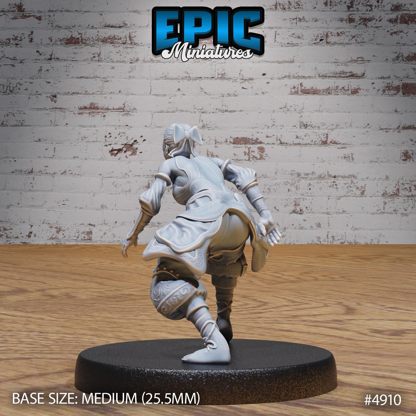 Monk Adventurer Female (Medium) | Premium DnD Minis High Quality Resin | Japanese, East Asia, Asian, Woman, Fighter, Kung Fu, Martial Arts