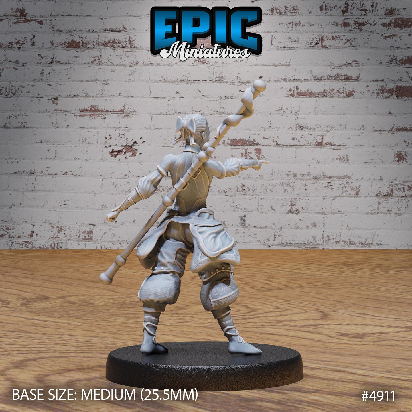Monk Adventurer Female (Medium) | Premium DnD Minis High Quality Resin | Japanese, East Asia, Asian, Woman, Fighter, Kung Fu, Martial Arts