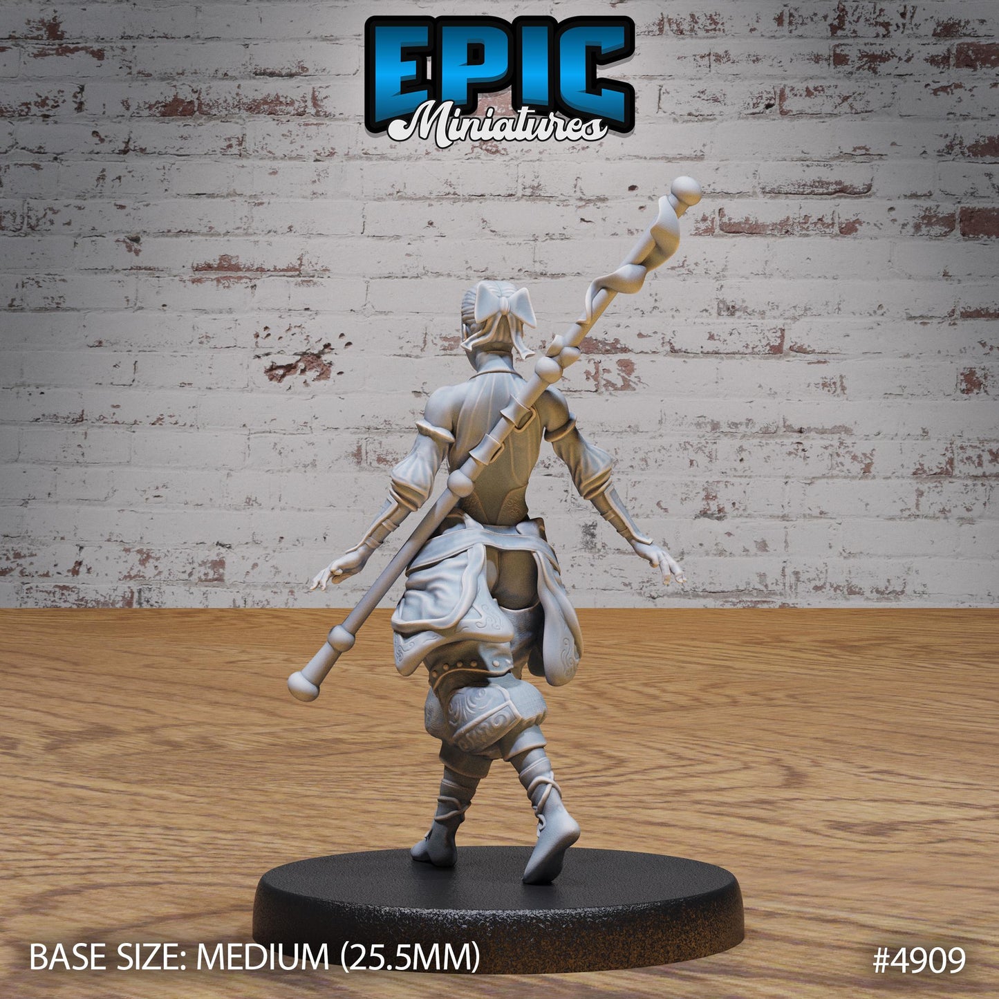 Monk Adventurer Female (Medium) | Premium DnD Minis High Quality Resin | Japanese, East Asia, Asian, Woman, Fighter, Kung Fu, Martial Arts