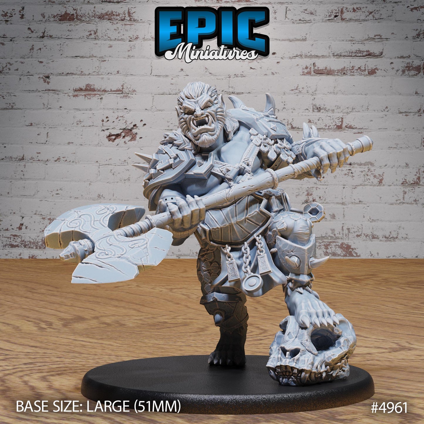 Bugbear Raider (Large) | Premium DnD Miniatures | High Quality Resin | Raiders, Orc, Bugbears, Goblins, Enemy, Creature, Beast, 5e, Bear