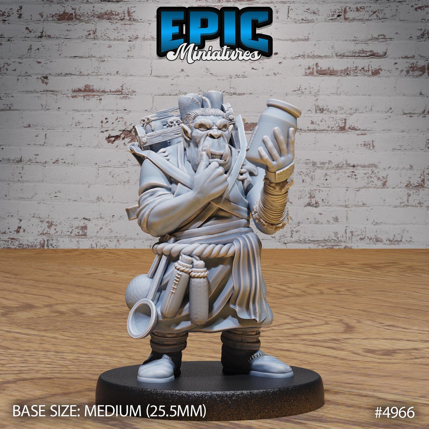 Gray Orc Alchemist (Medium) | Premium DnD Miniatures | High Quality Resin | D&D RPG
