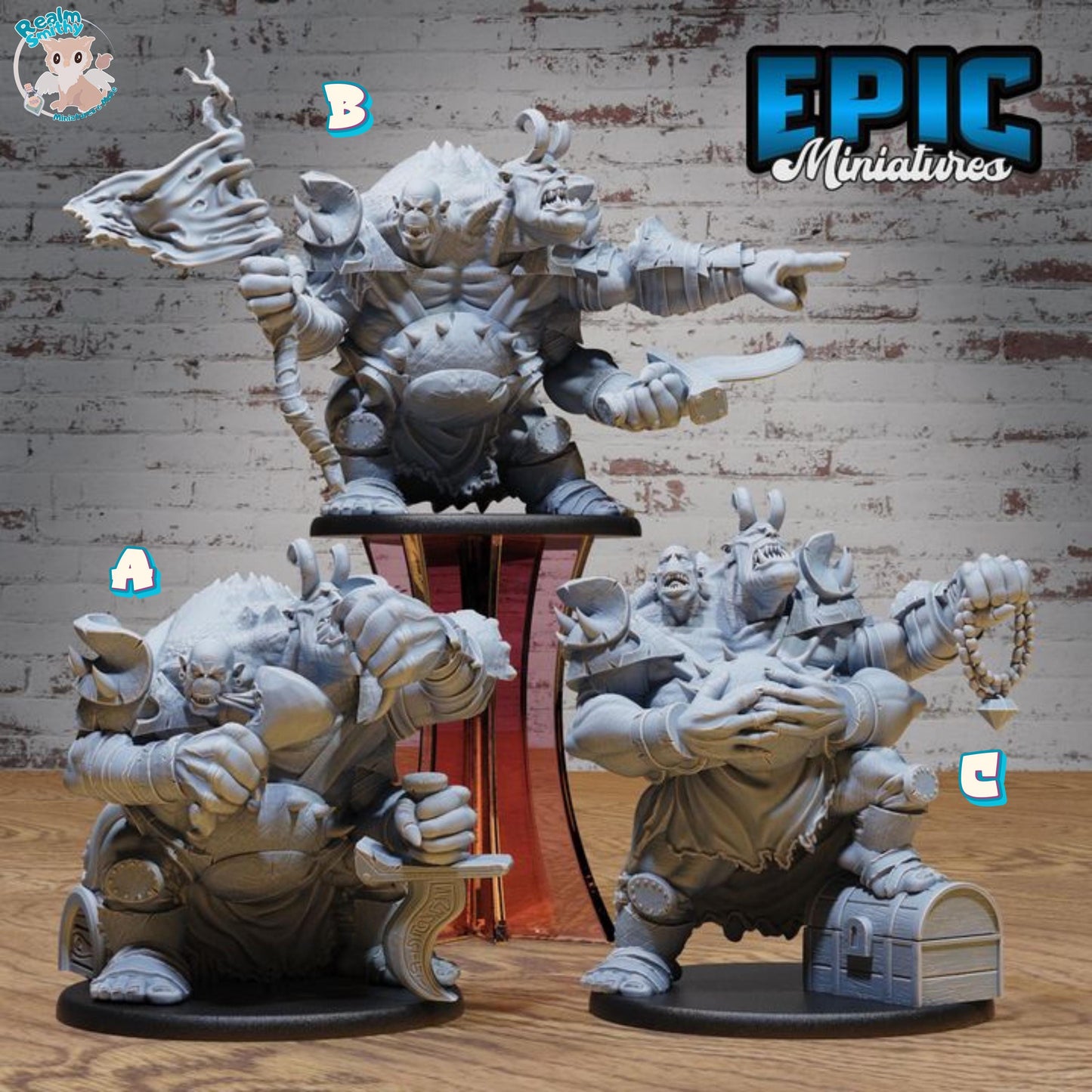 Ettin Mutant (Large) | Premium DnD Miniatures | High Quality Resin | D&D RPG