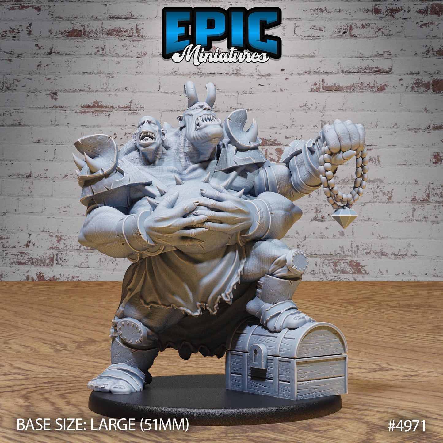 Ettin Mutant (Large) | Premium DnD Miniatures | High Quality Resin | D&D RPG