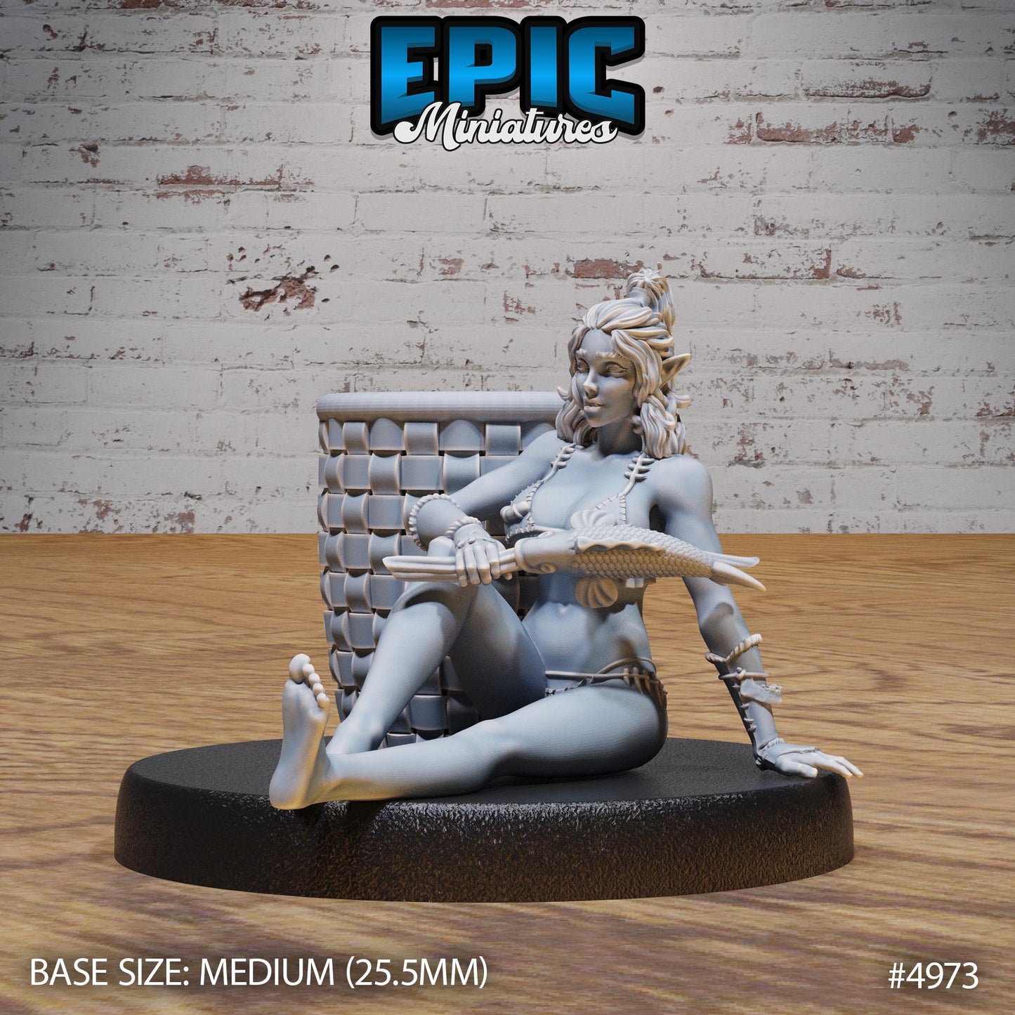 Orc Fisher Female (Medium) | Premium DnD Miniatures | High Quality Resin | D&D RPG