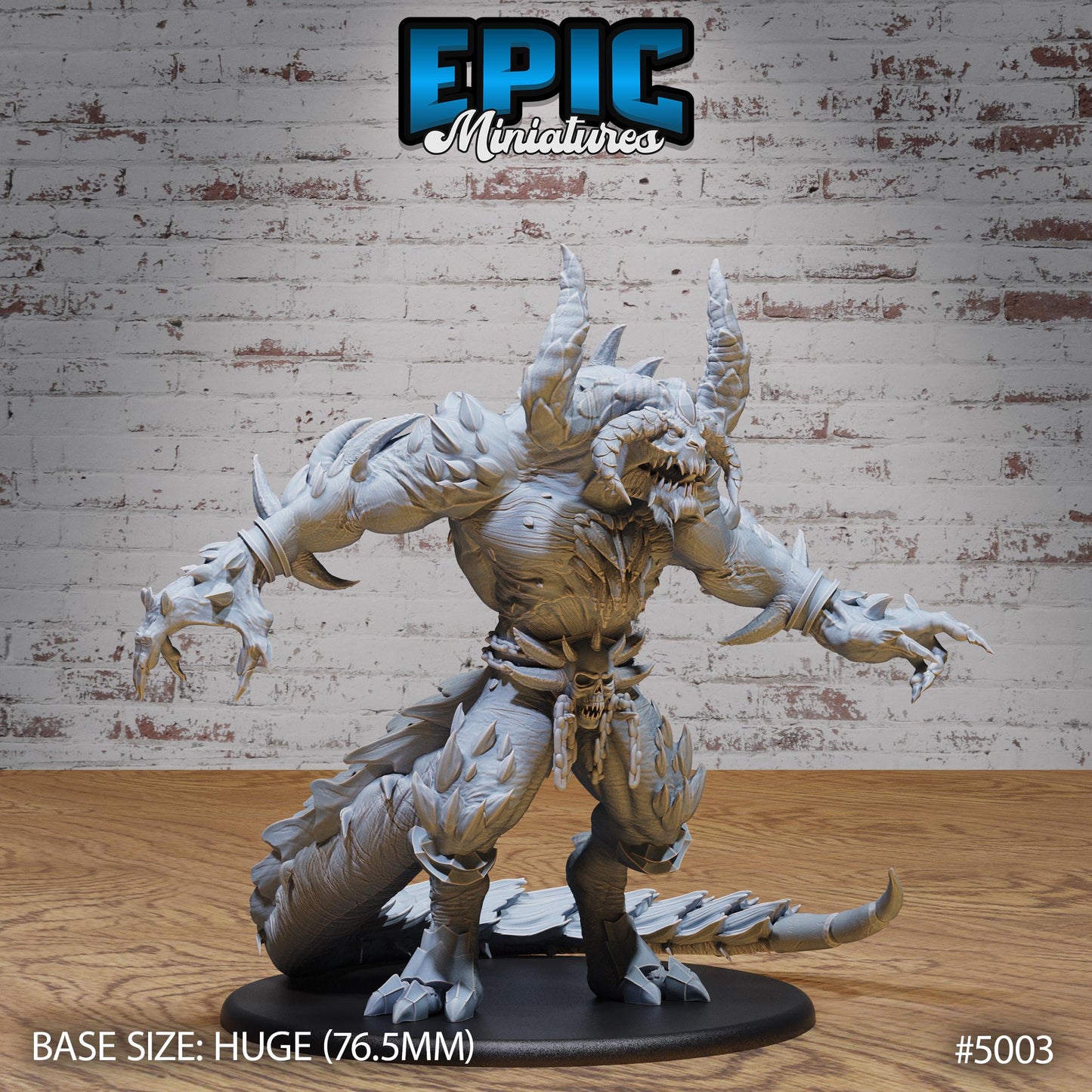 Arch-Devil Diablo (Huge) | Premium DnD Minis High Quality Resin | D&D RPG | Tail, Axe, Scythe, Hell, Demon, Tail, Massive, Enemy, Evil