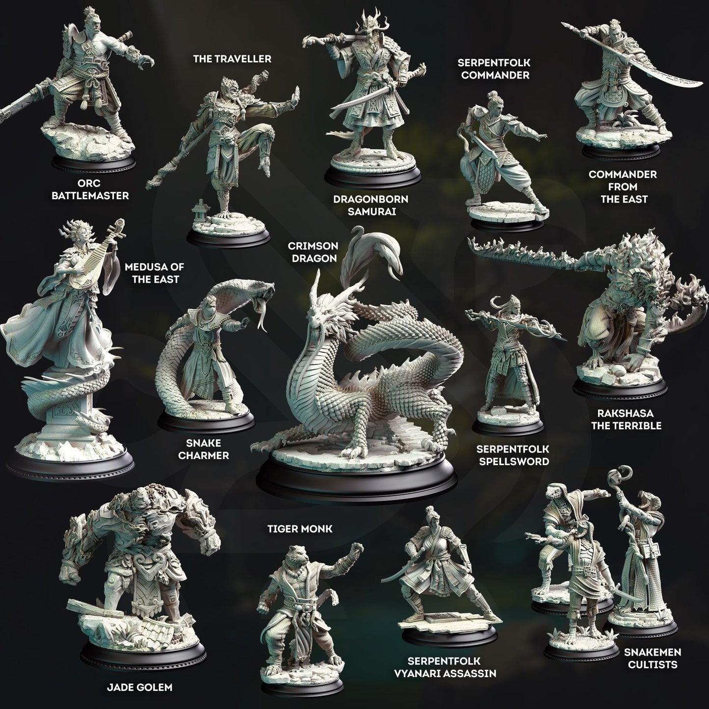 Shyasara - Snakemen Cultists (Medium) |DM Stash| 32mm Scale | Premium DnD Miniature High Quality Resin | Yuan-ti, Cultist, Sorcerer, Serpent