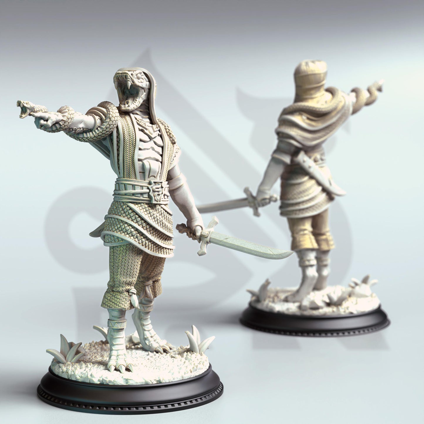Shyasara - Snakemen Cultists (Medium) |DM Stash| 32mm Scale | Premium DnD Miniature High Quality Resin | Yuan-ti, Cultist, Sorcerer, Serpent