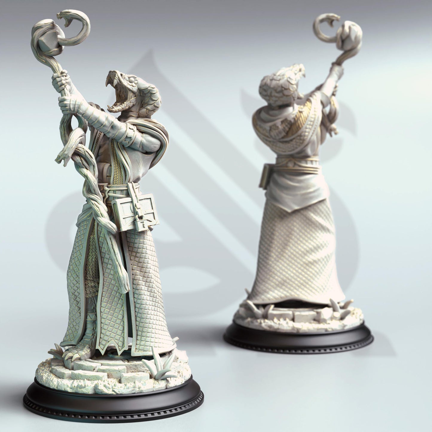 Shyasara - Snakemen Cultists (Medium) |DM Stash| 32mm Scale | Premium DnD Miniature High Quality Resin | Yuan-ti, Cultist, Sorcerer, Serpent
