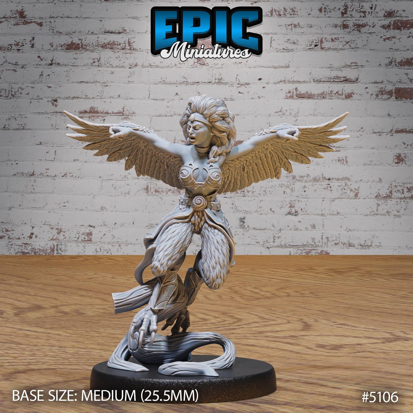 Captured Harpy (Medium) | Premium DnD Miniatures | High Quality Resin | D&D RPG